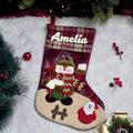 Classic Plaid Holiday Stocking - Snowman