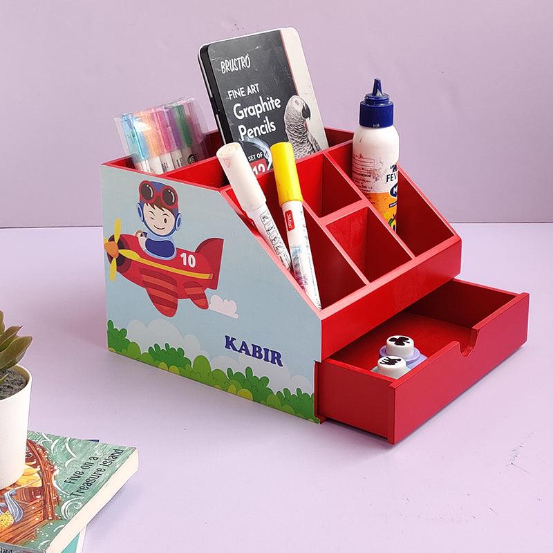 Stationery stand with drawer - Totdot