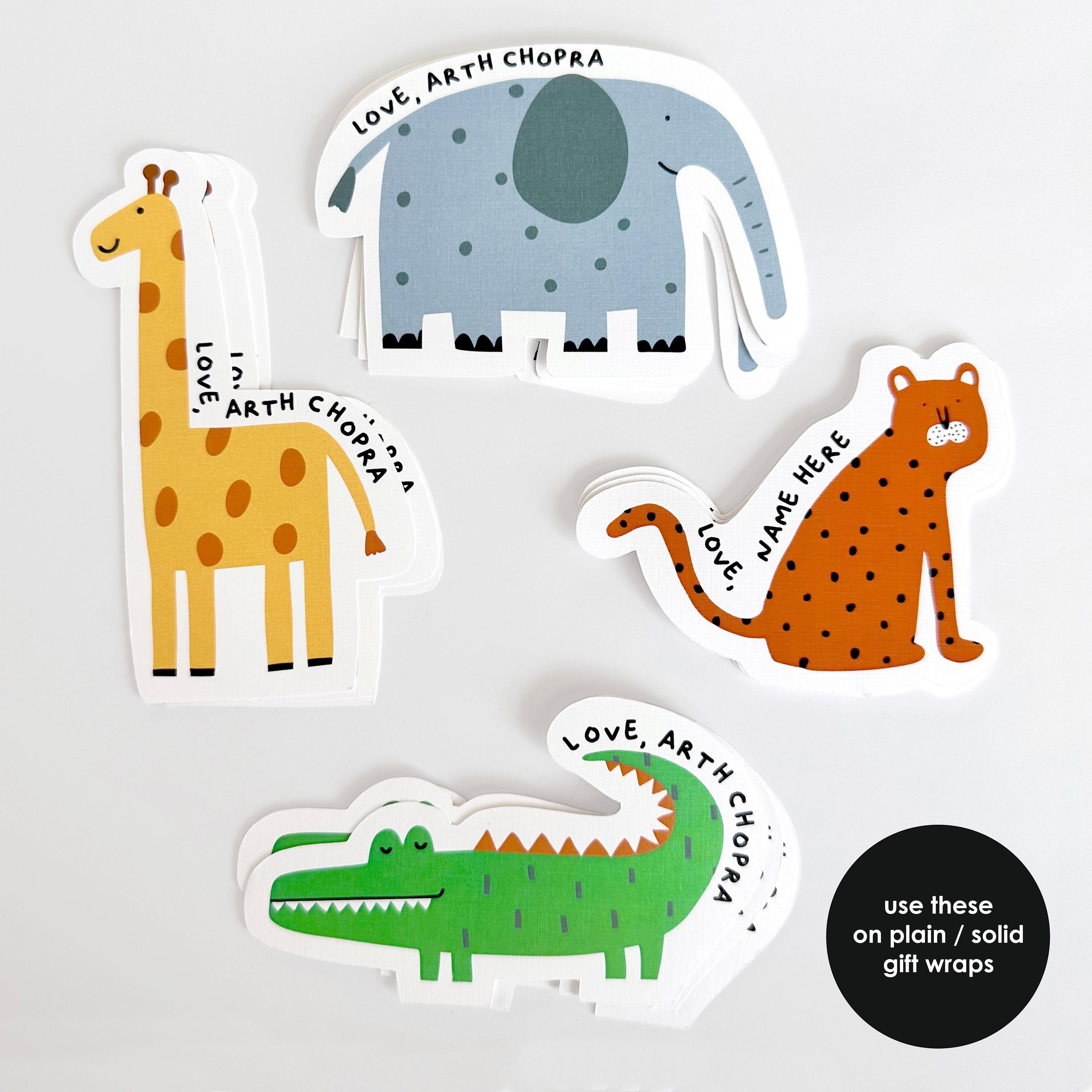 Stick On Tags | Animals - Totdot