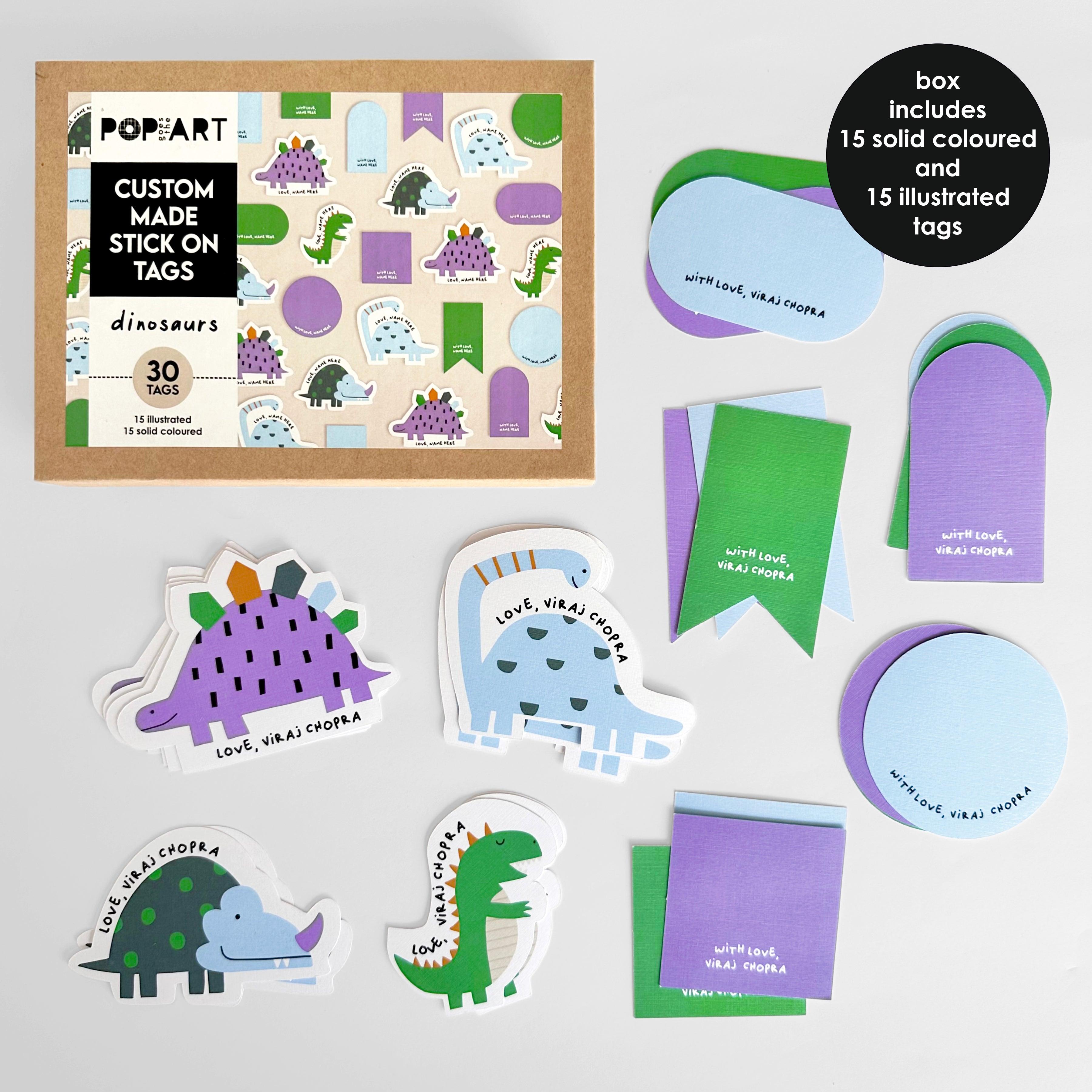 Stick On Tags | Dinosaurs - Totdot