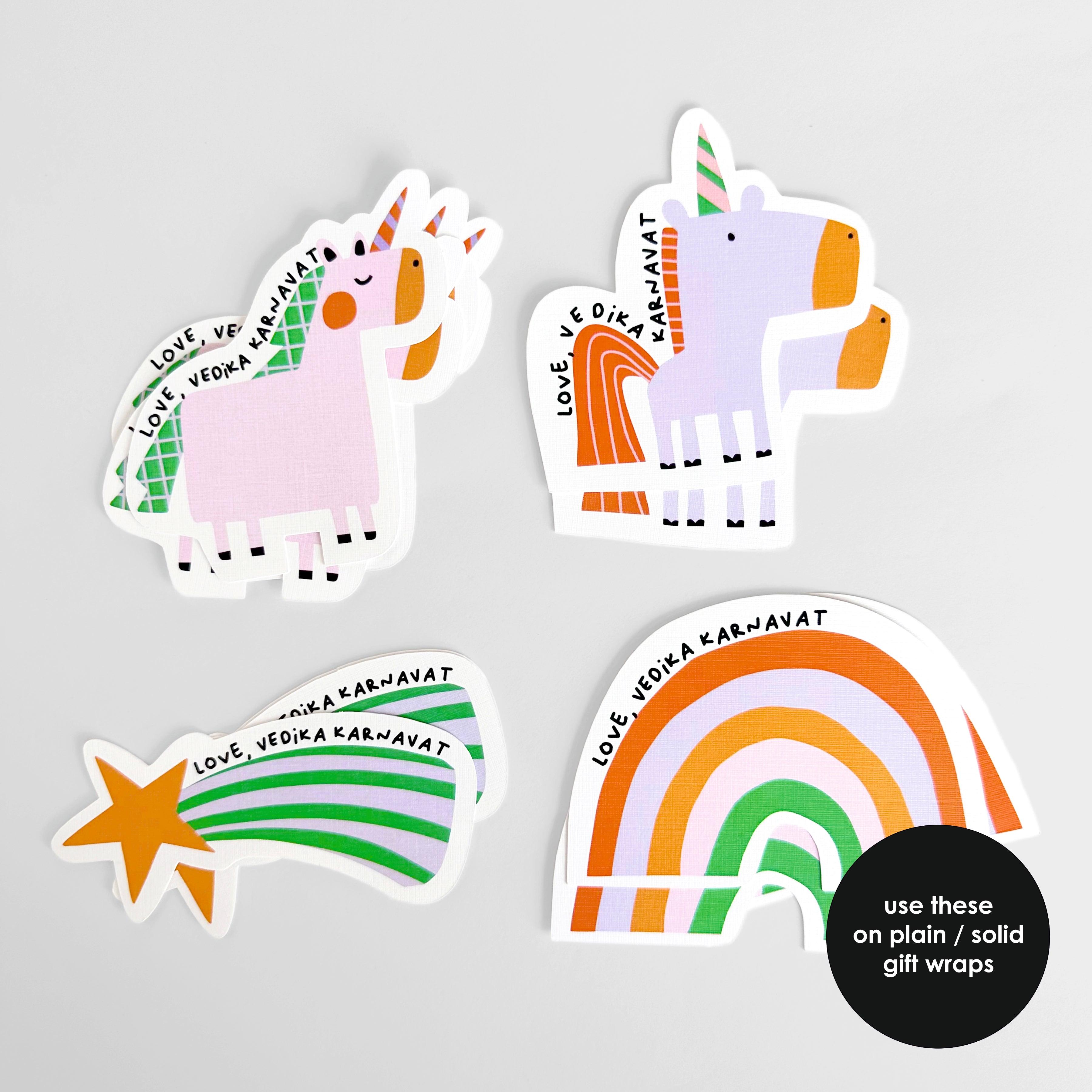 Stick On Tags | Unicorns - Totdot