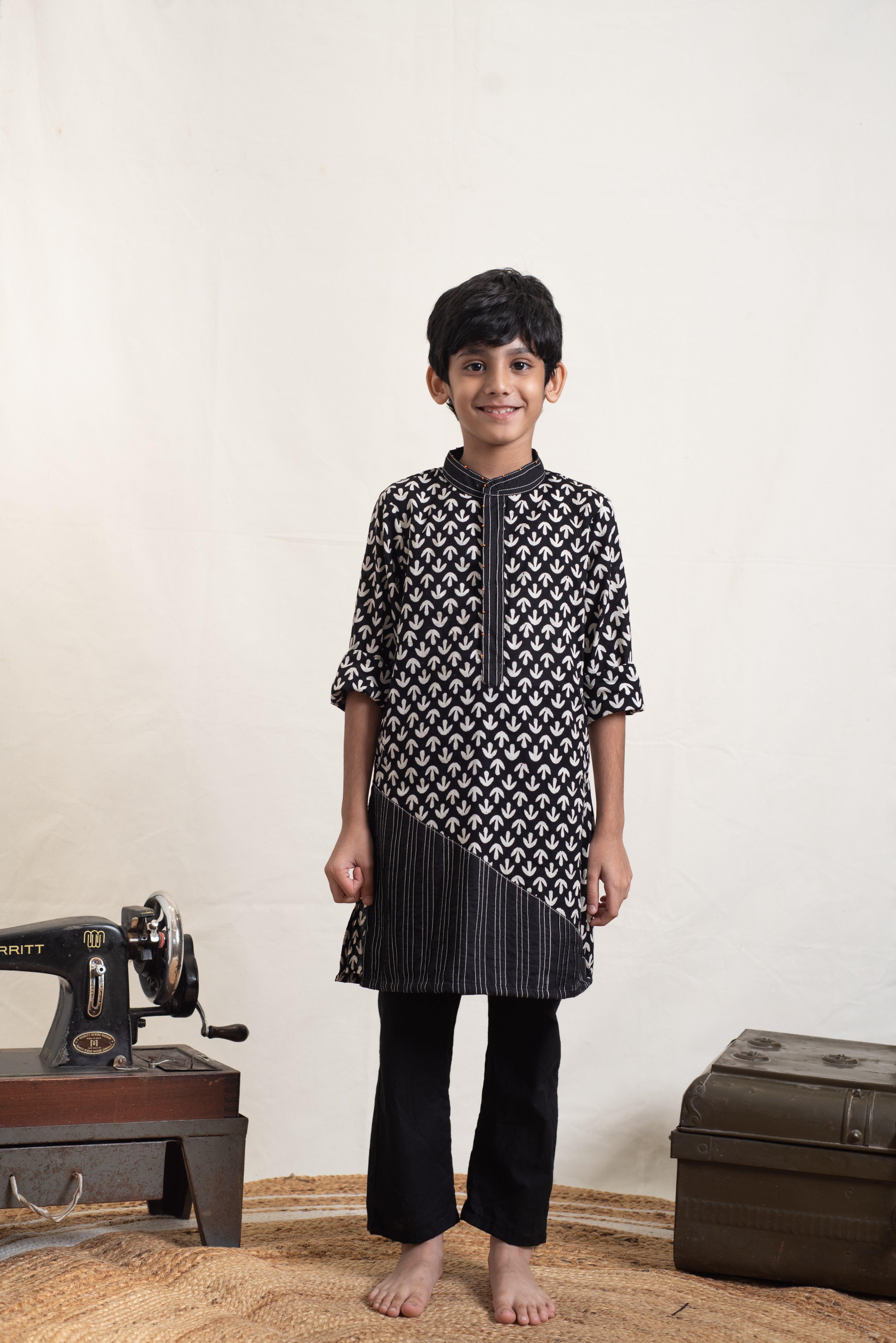 Syahi Threadwork Kurta Set - Totdot