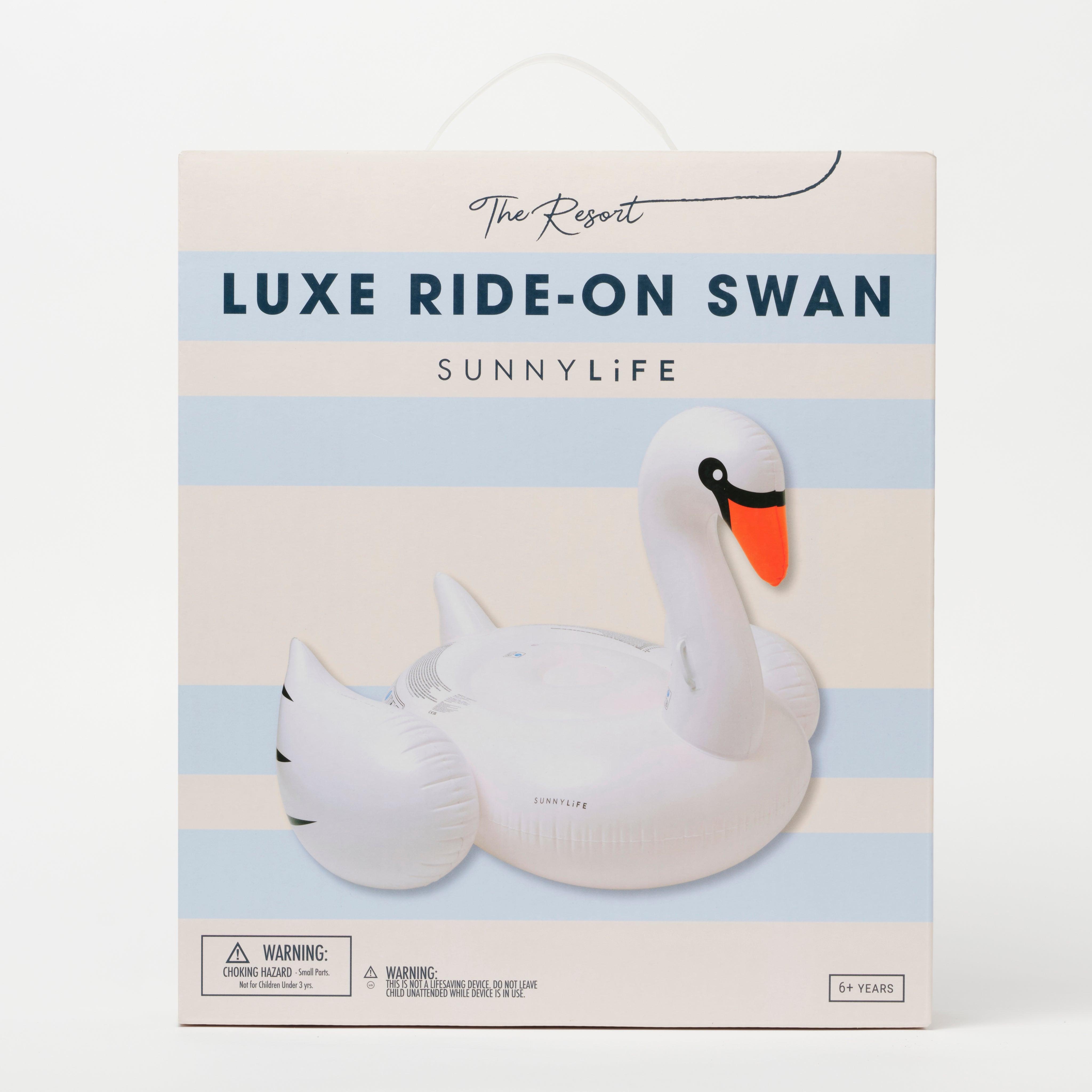 The Resort Original Luxe Ride-On Float Swan - Totdot