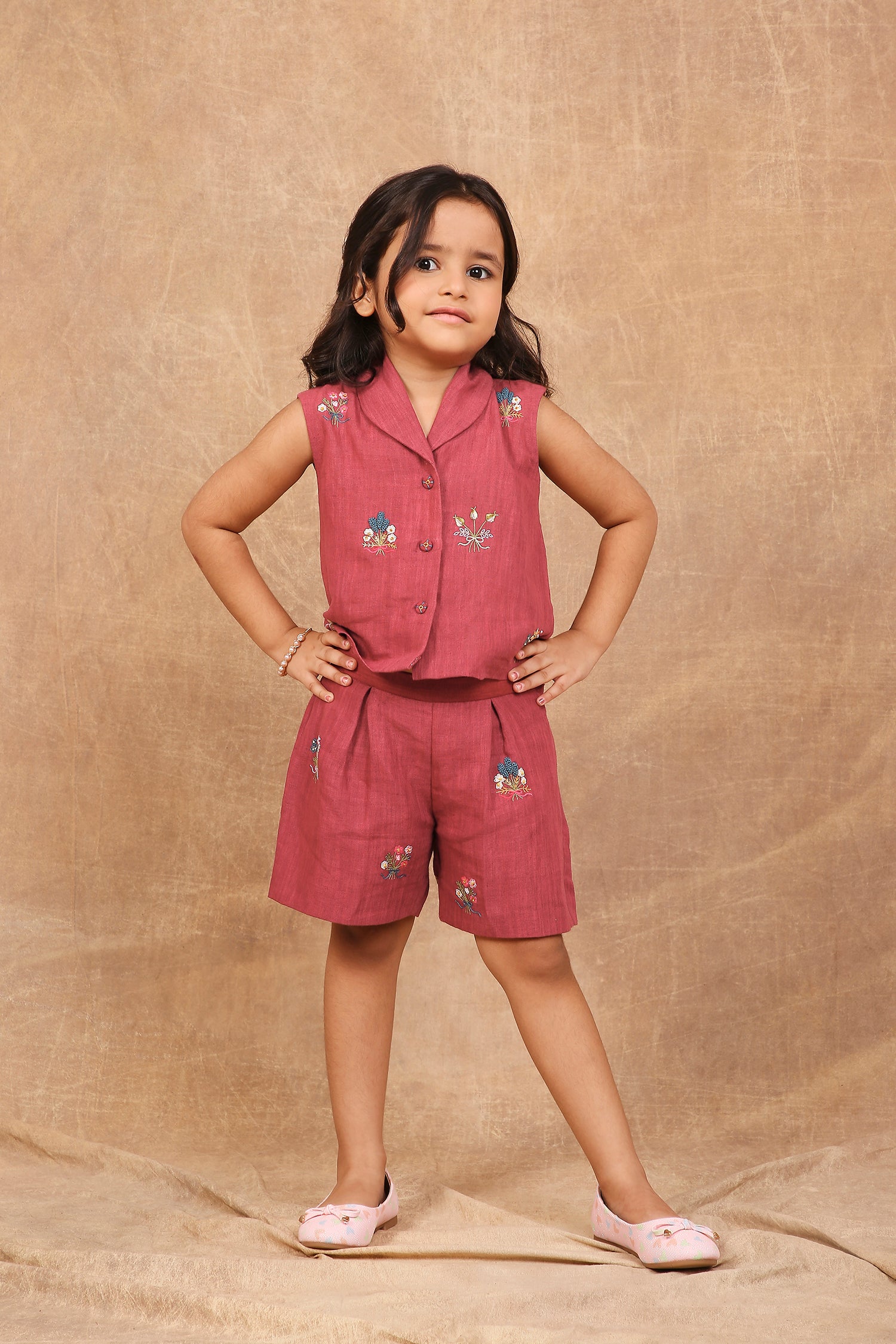 Bouquet of rubies kids co-ord set - Totdot