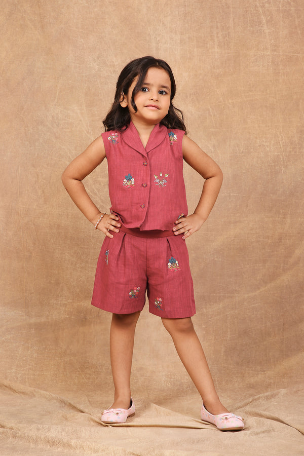 Bouquet of rubies kids co-ord set