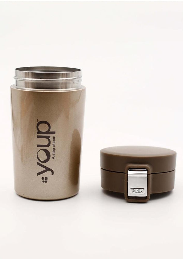 Thermosteel insulated coffee mug with press to open cap - 350 ml - Totdot