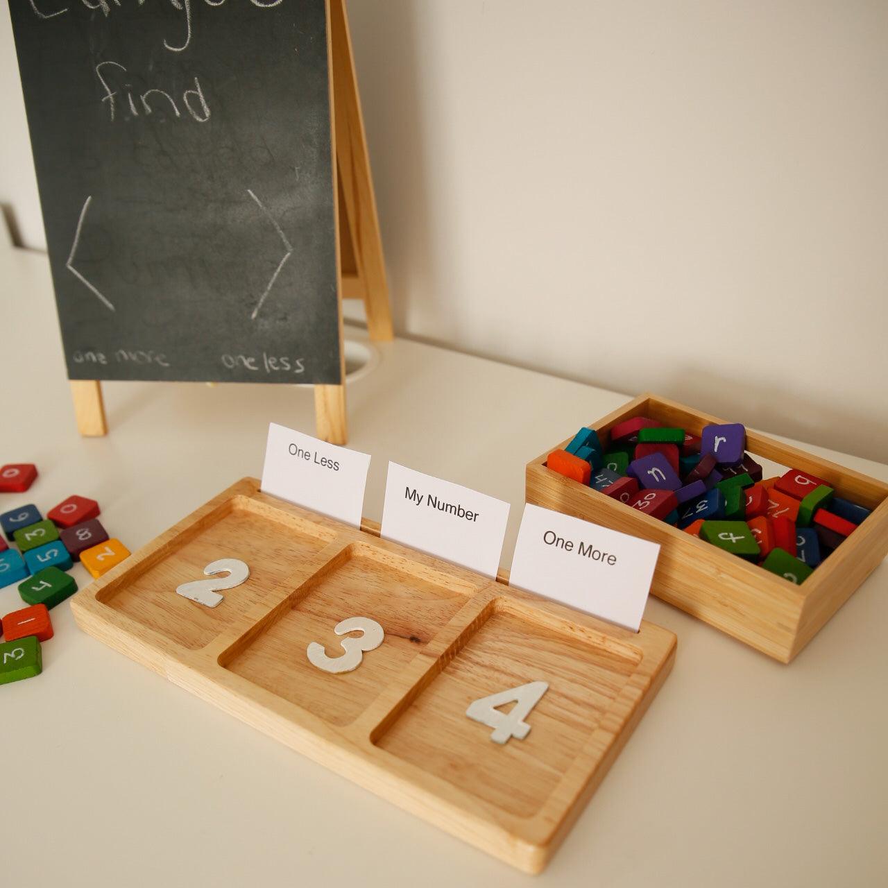 Three Section Read, Create, Write Tray | Salt, Sand & Flash Card Sensory Tray - Totdot