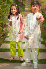 Tiranga Kurta and Dhoti Pants Set - Totdot