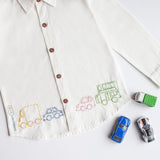 Traffic Embroidered Formal Shirt - White - Totdot