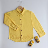 Traffic Embroidered Formal Shirt - Yellow - Totdot