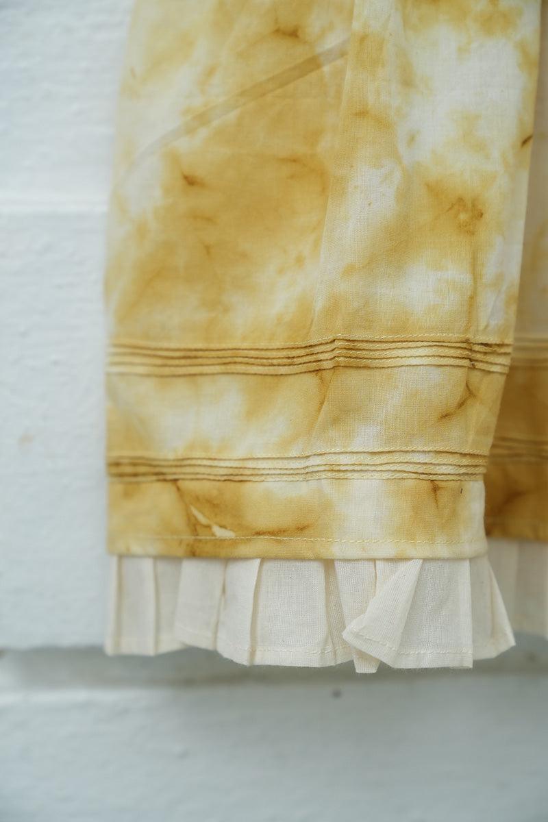 Turmeric Hues’ girls dress in ochre yellow hand tie dye - Totdot