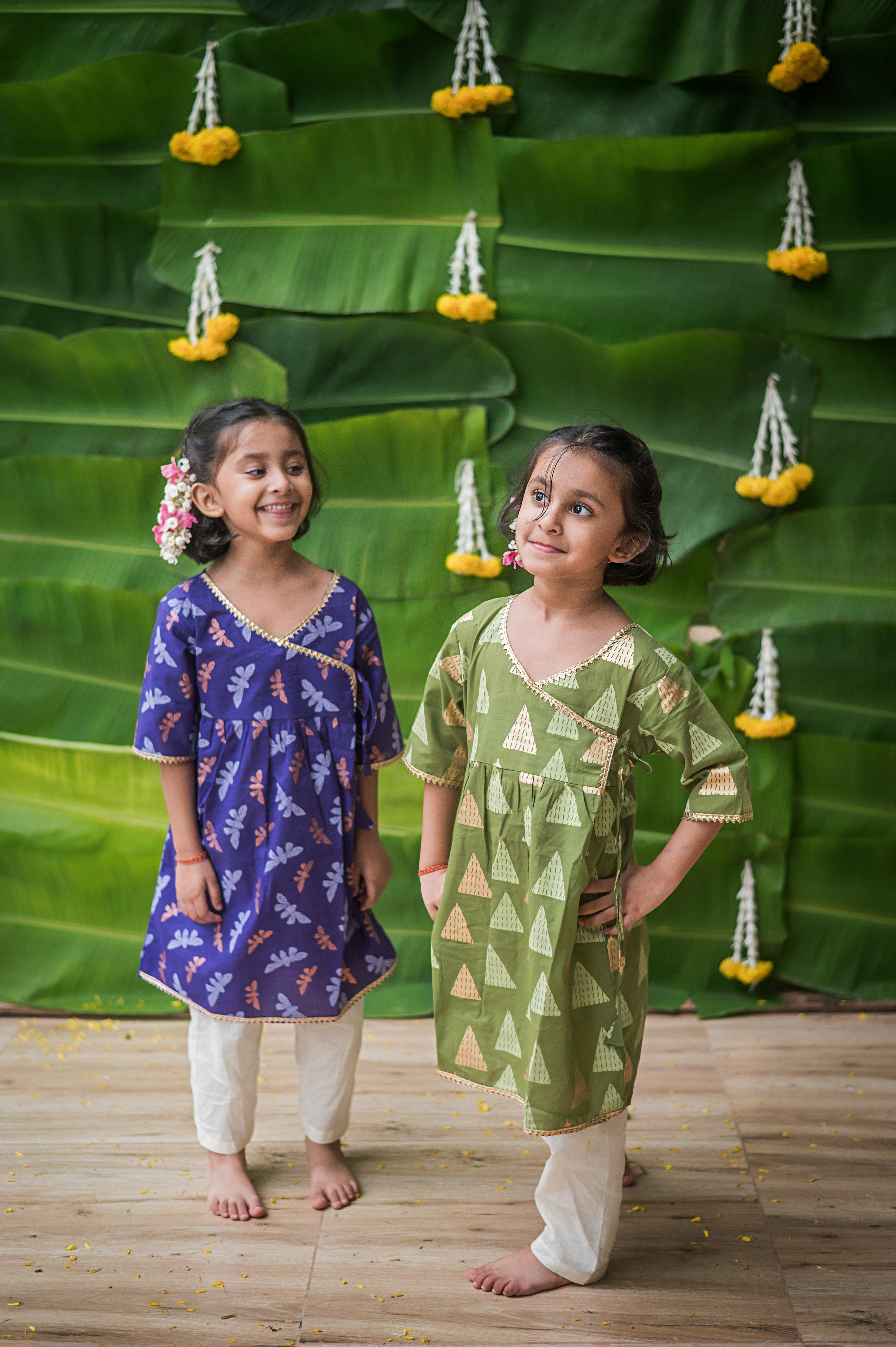 Twinkling Triangle Girls Ethnic Wear - Totdot