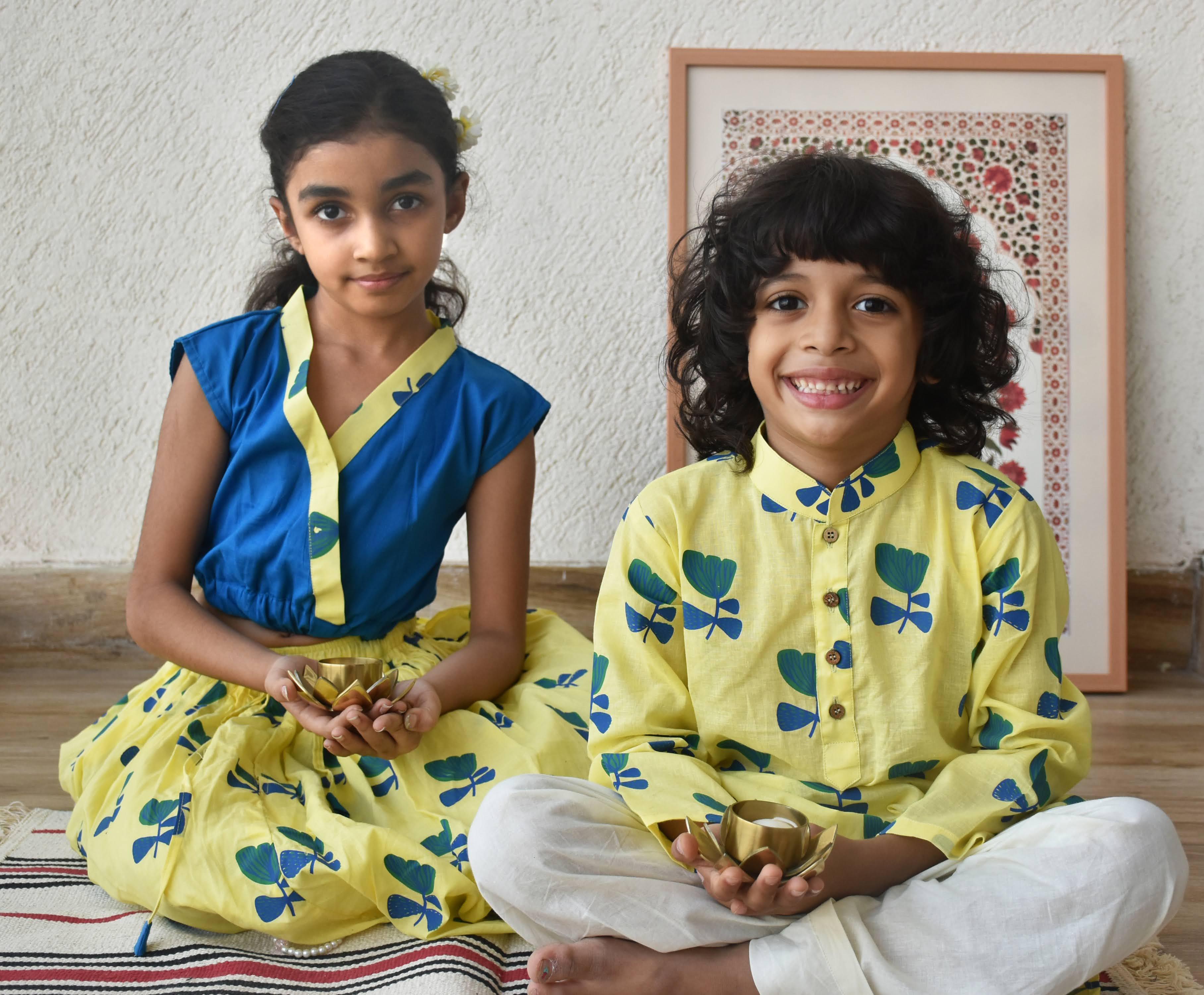 Tyohaar Boys Kurta- Peela - Totdot