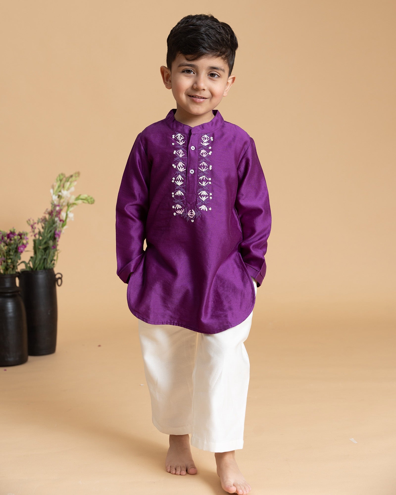 PHULWARI JAPANESE VIOLET KURTA PYJAMA