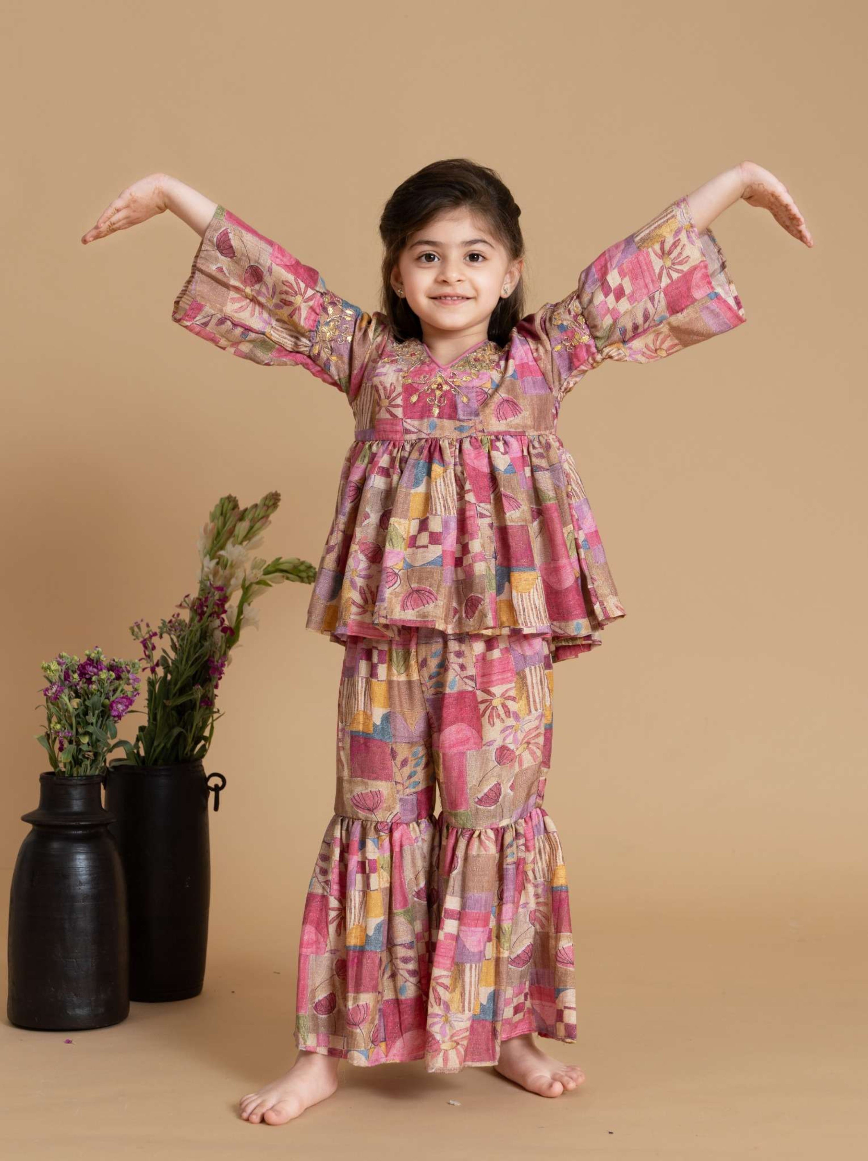 RANI PINK PRINTED SHARARA