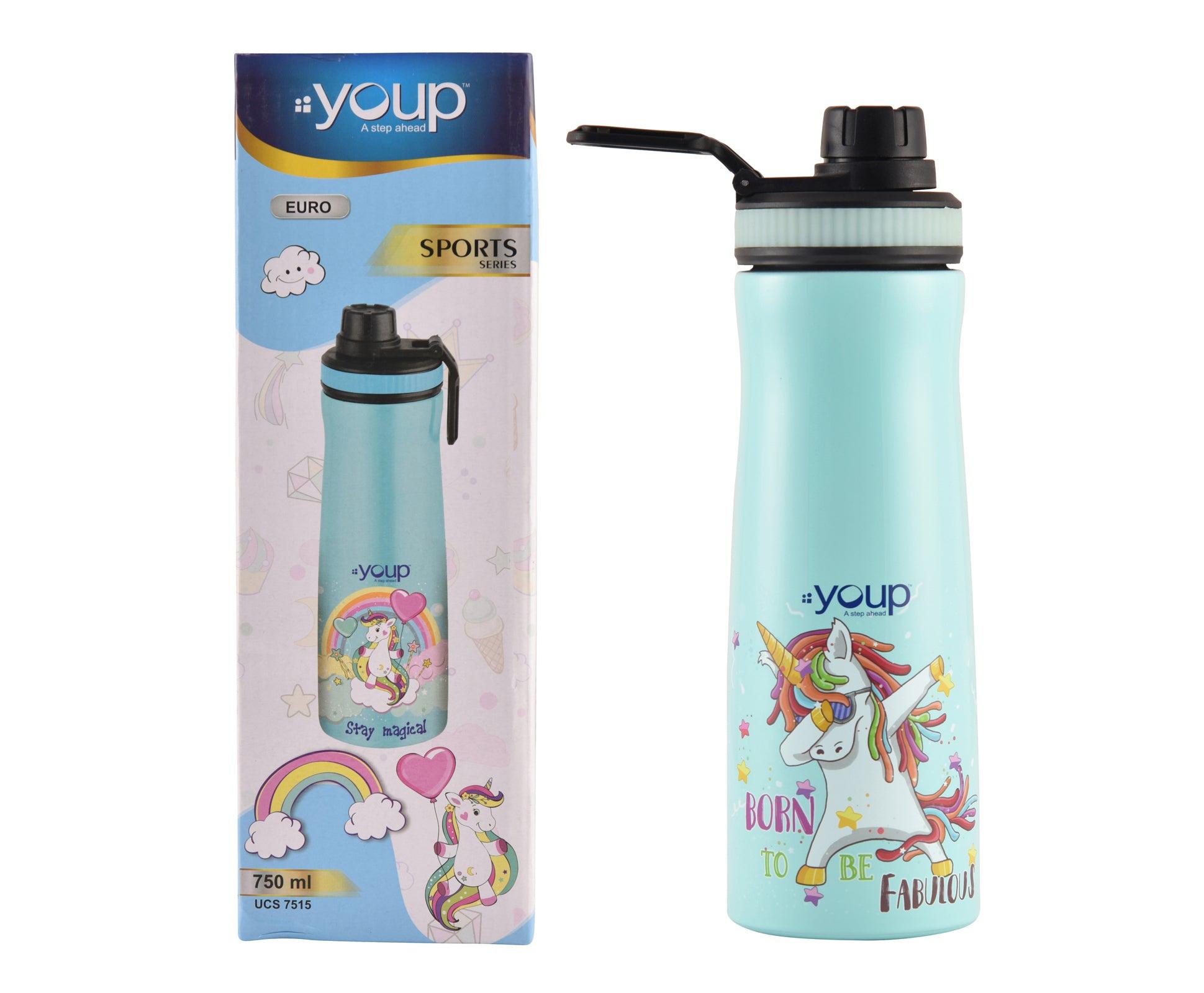 Unicorn kids water bottle EURO - 750 ml Stainless steel - Totdot