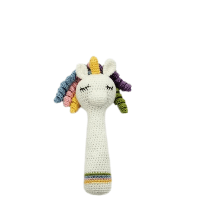 Unicorn Long Stick Rattle - Totdot