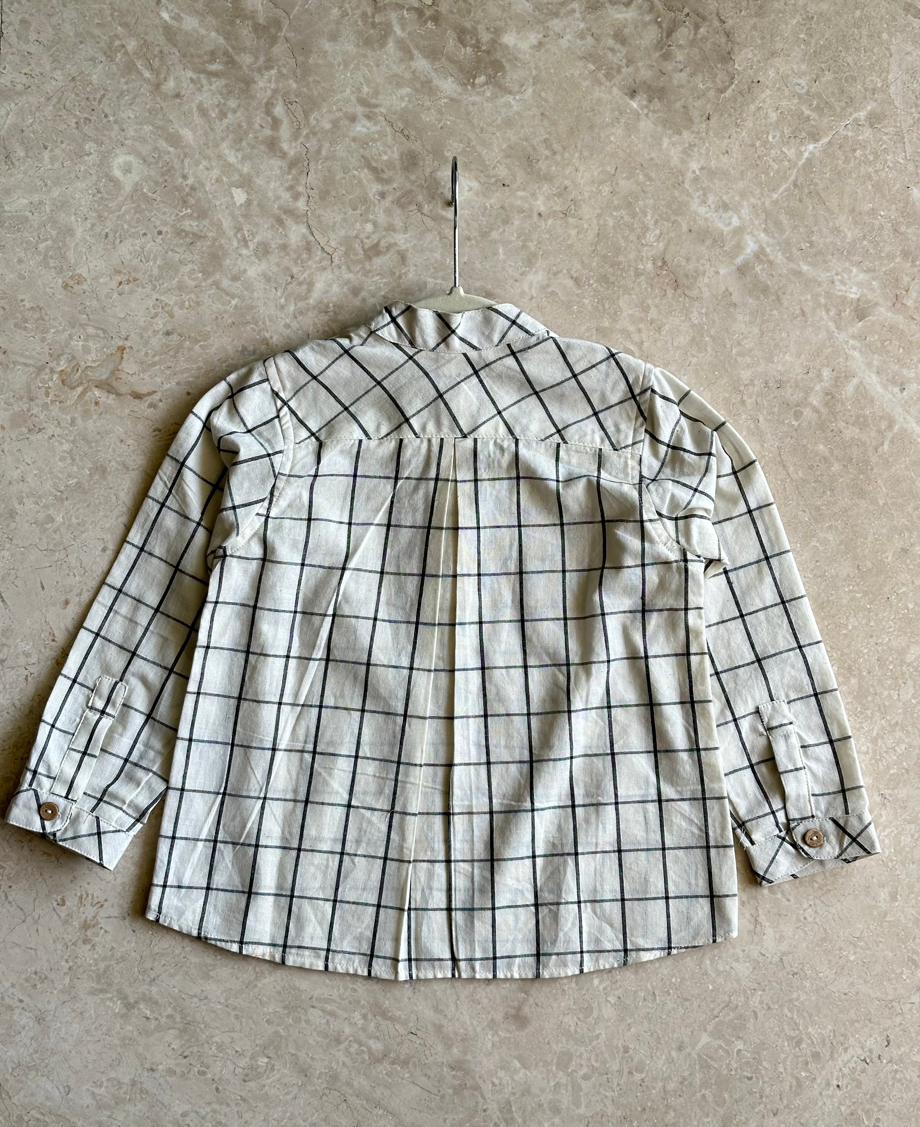 White checks kurta shirt - Totdot