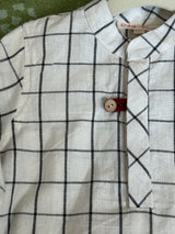 White Checks Shirt & Red Shorts - Totdot