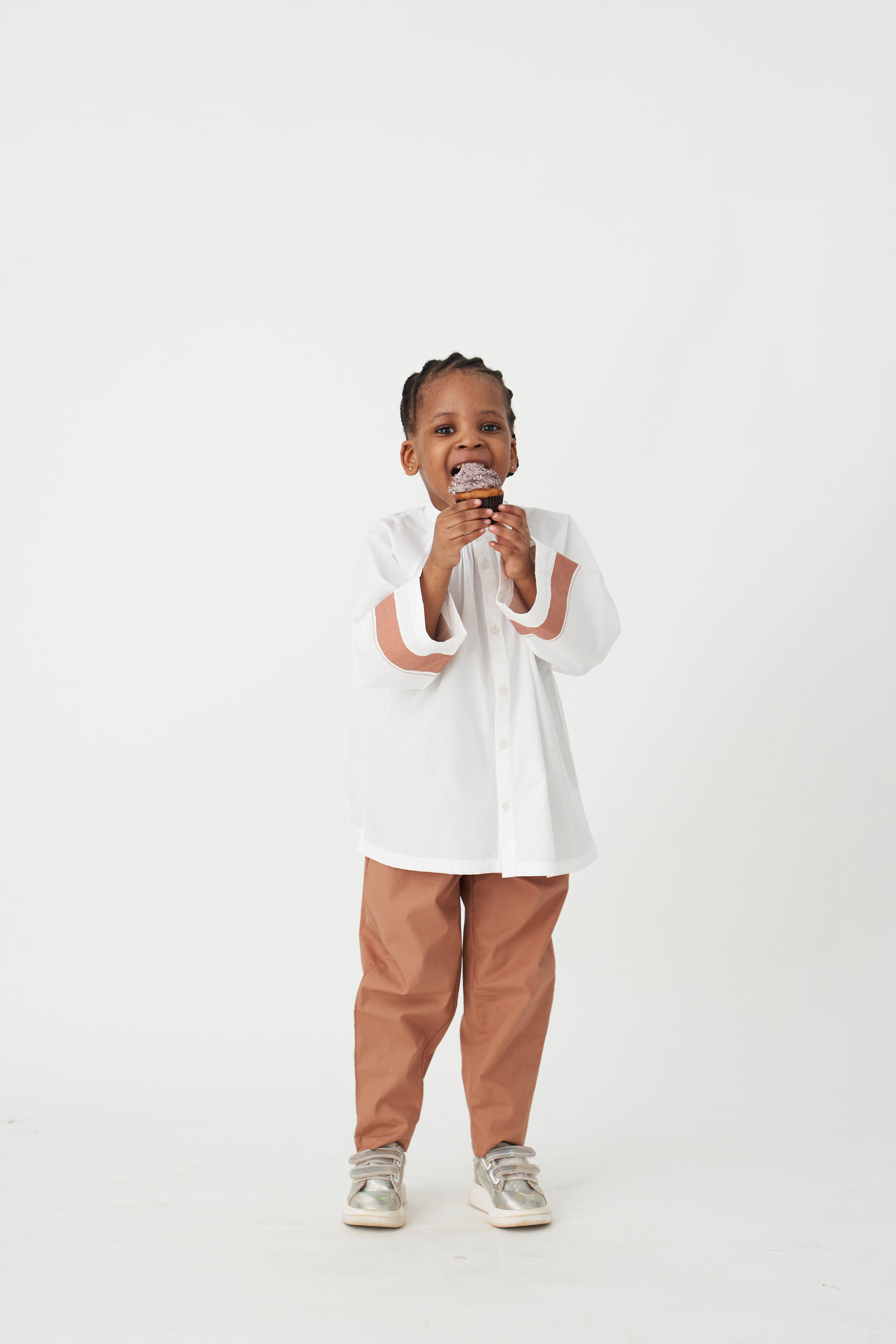 WHITE PEASANT CO-ORD SET - Totdot