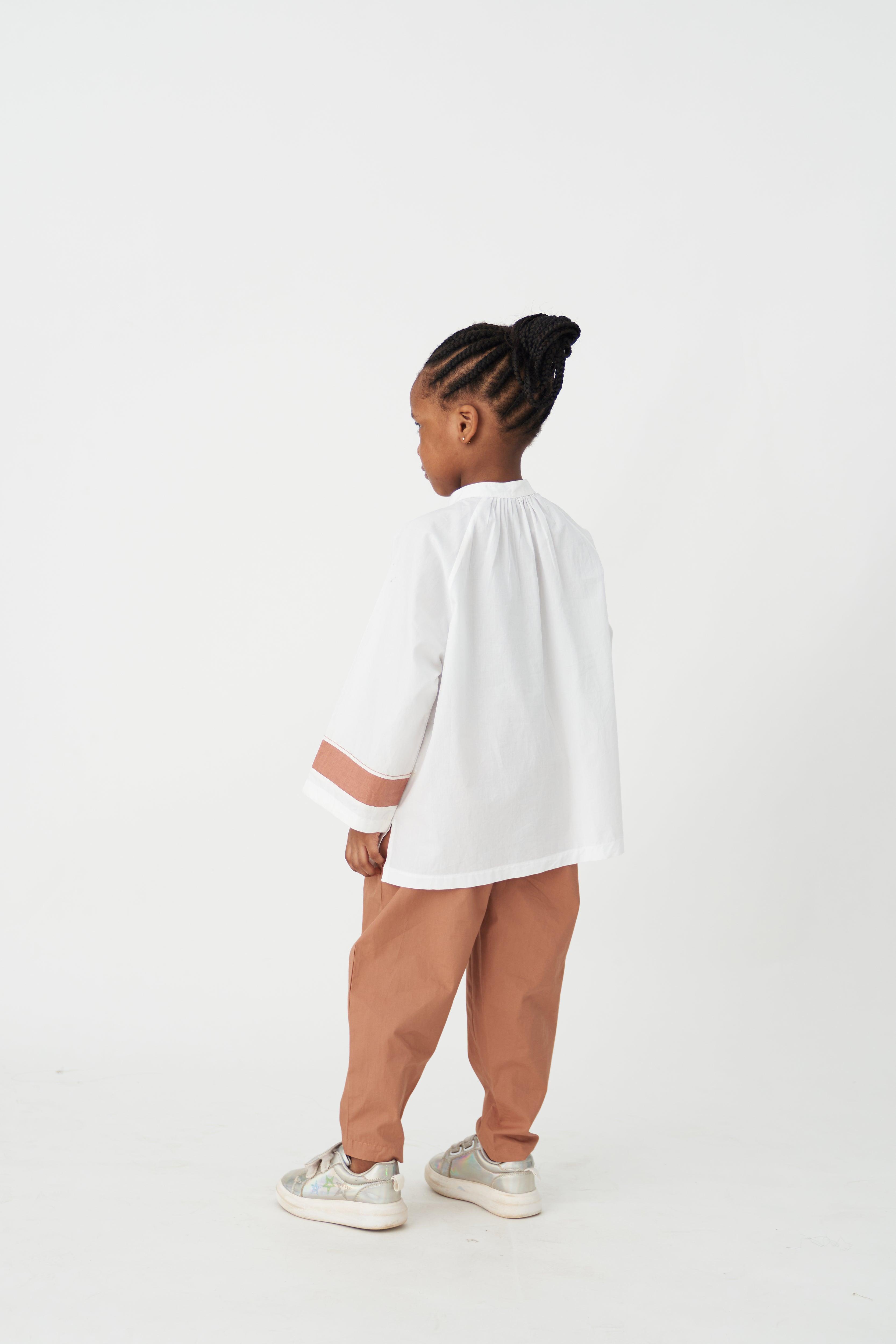 WHITE PEASANT CO-ORD SET - Totdot