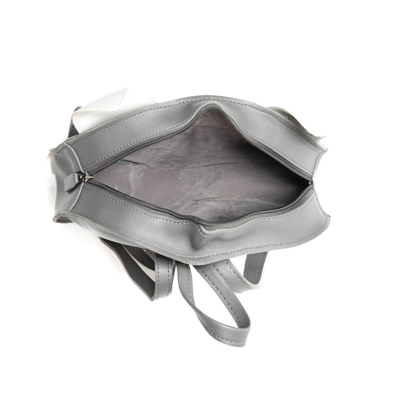 Wolfie Backpack for Kids | Vegan Leather | Grey Color | Velvet Lining - Totdot