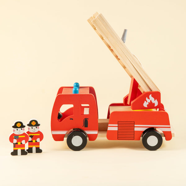 Wooden Marshall's Fire Truck | Vehicles Imagination Generation | For Children +12 Months | Red Firetruck - Totdot