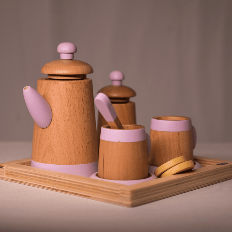 Wooden Tea Set | Kitchen Toys | Pretend Play Food Sets for Kids - Totdot