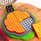 Wooden Waffle Maker Toddler & Kids Pretend Play Cooking Toy Set ( 1 Years + ) Imagination and Creativity - Totdot