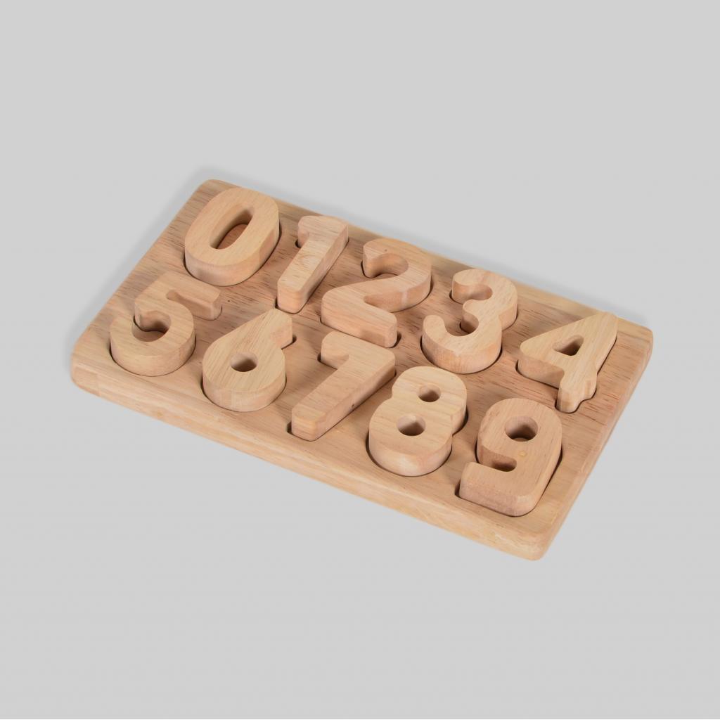 0-9 Wooden Number Puzzle, Learning Numbers, Home Schooling Toy - Totdot