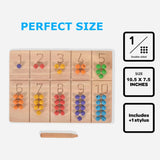 1-10 Reversible Board- Wooden Number tracing and Counting Aid Board - Preschool STEM Math Sensory Play - Totdot