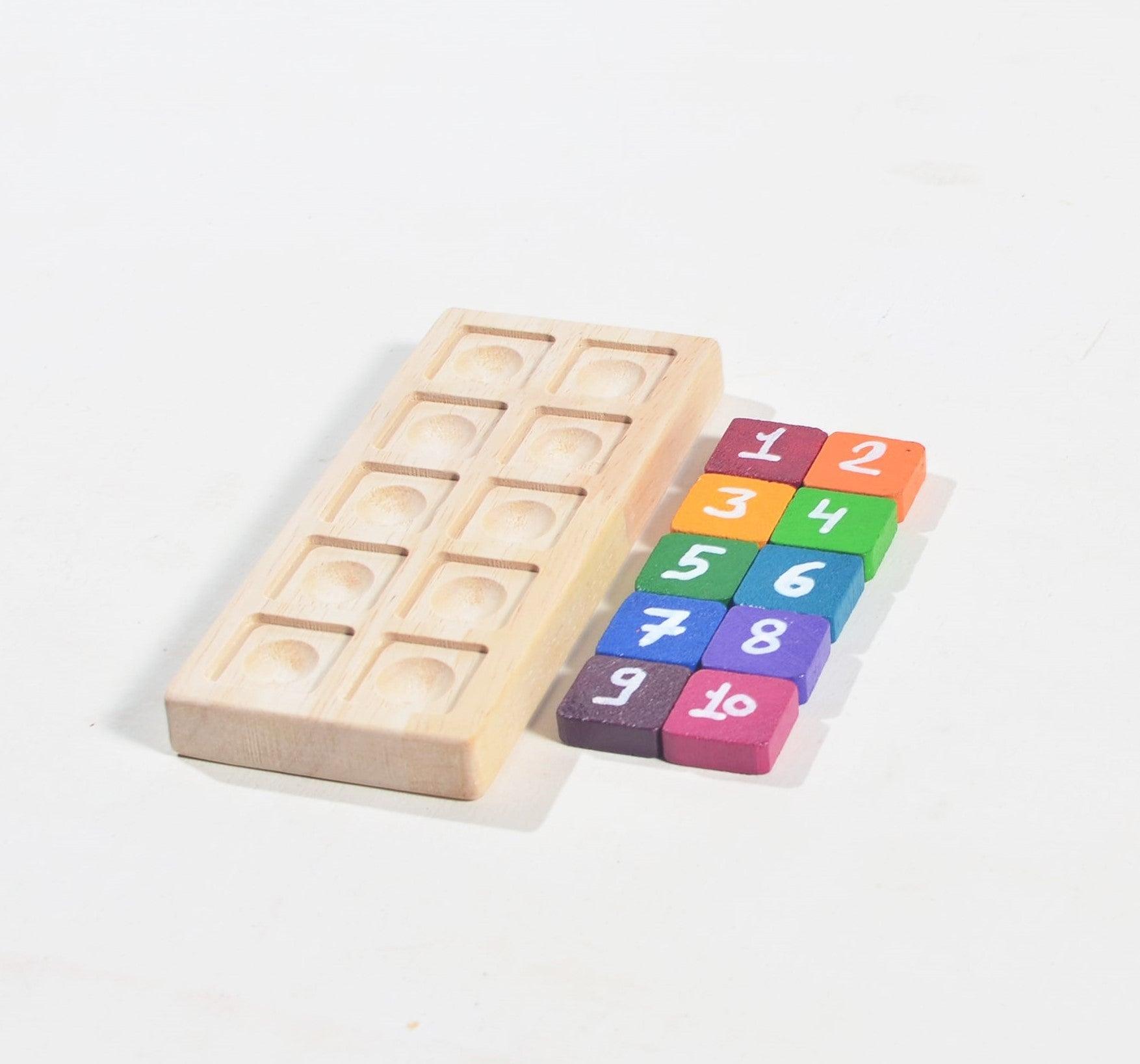 10 Frame with 10 number tiles - Totdot