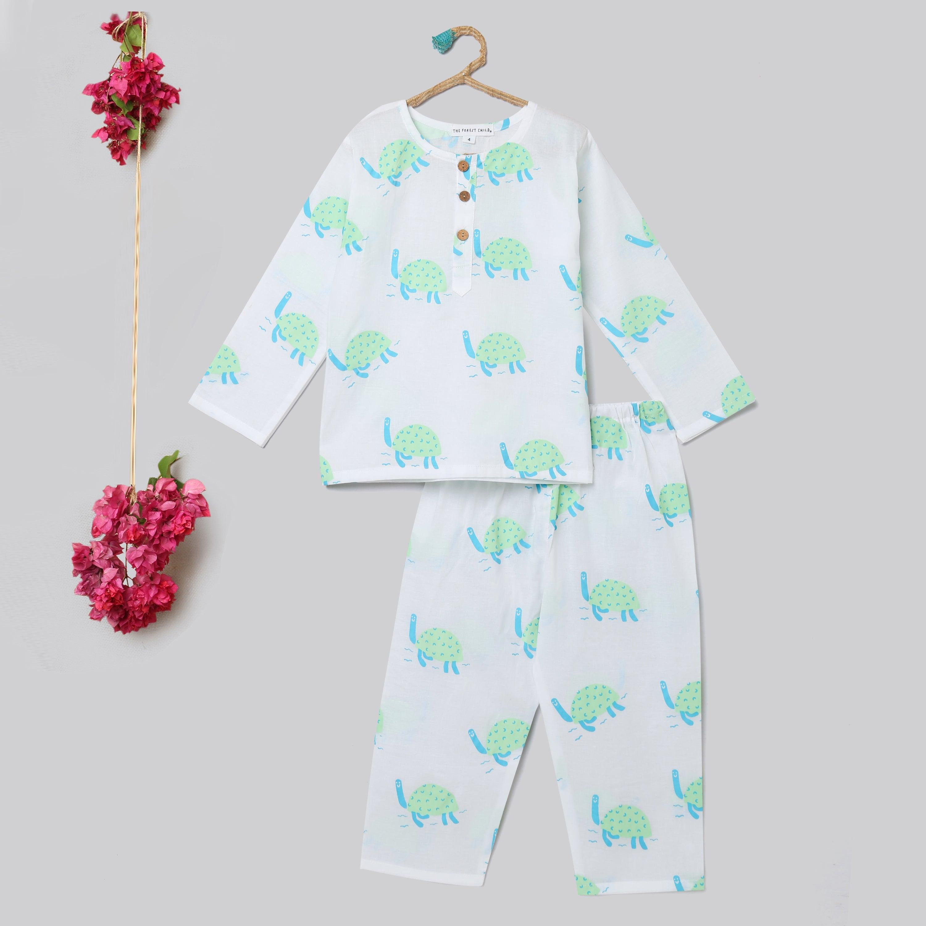 A Bale of Turtles Kurta Pyjama Set - Totdot