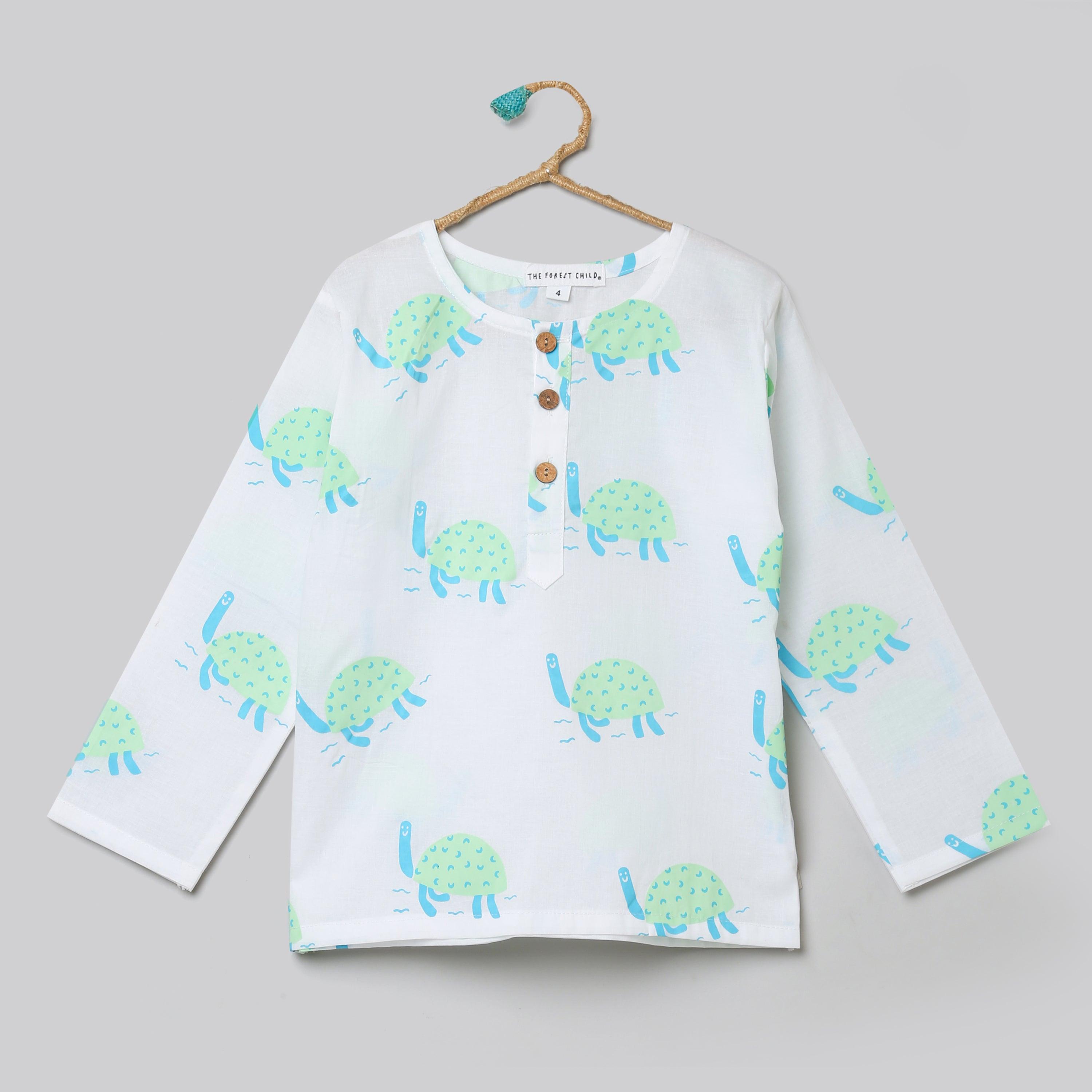 A Bale of Turtles Kurta Pyjama Set - Totdot