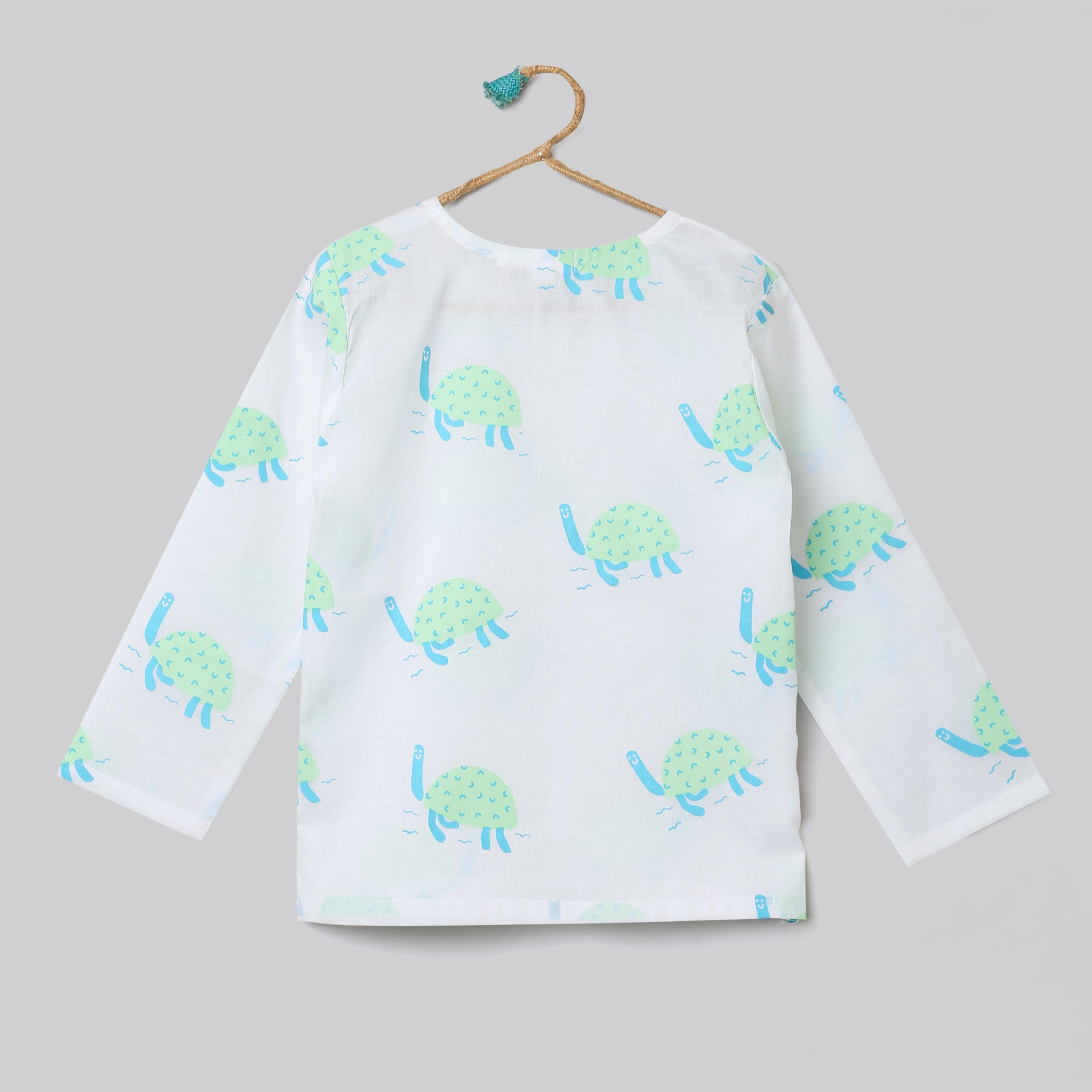 A Bale of Turtles Kurta Pyjama Set - Totdot