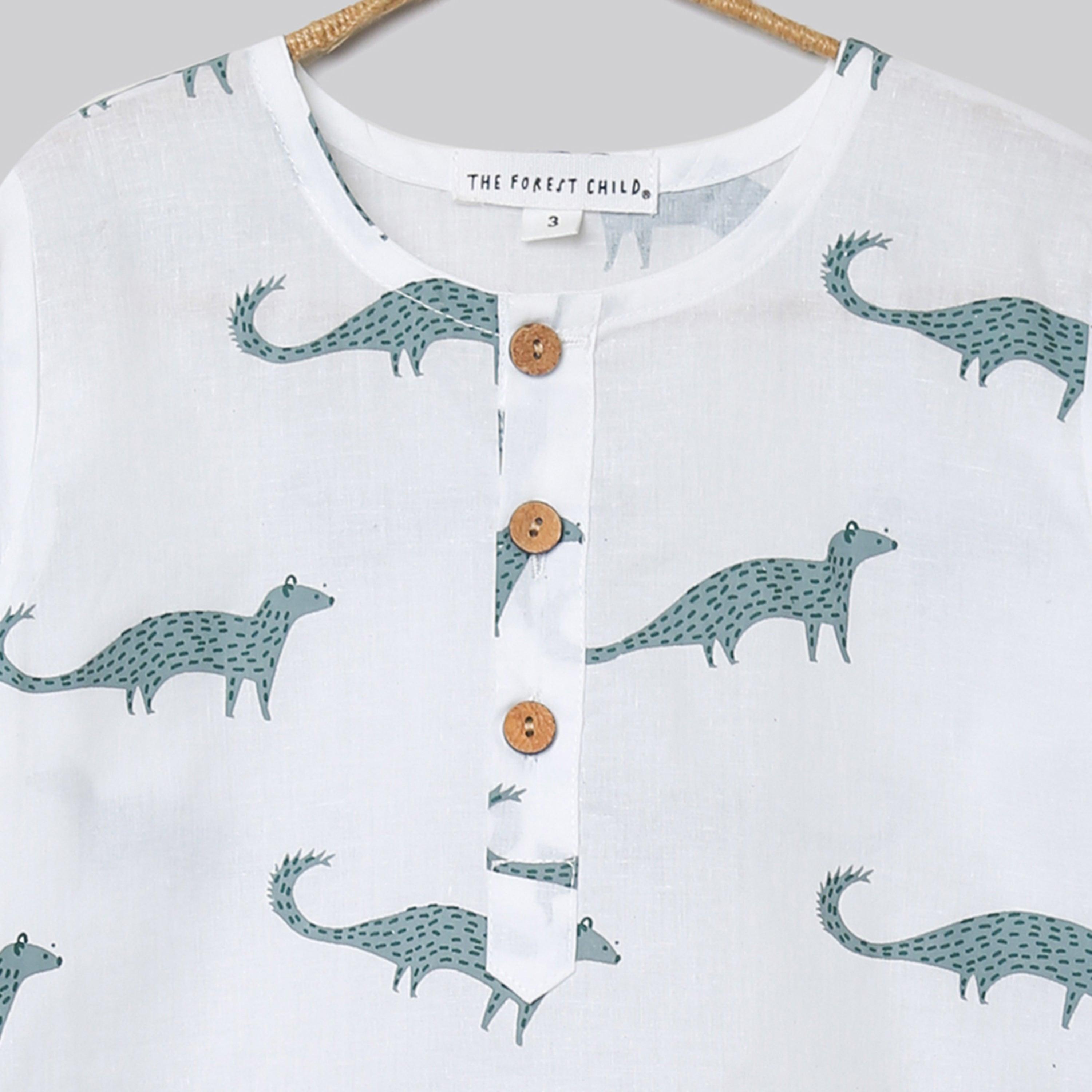 A Band of Mongooses Kurta Pyjama Set - Totdot