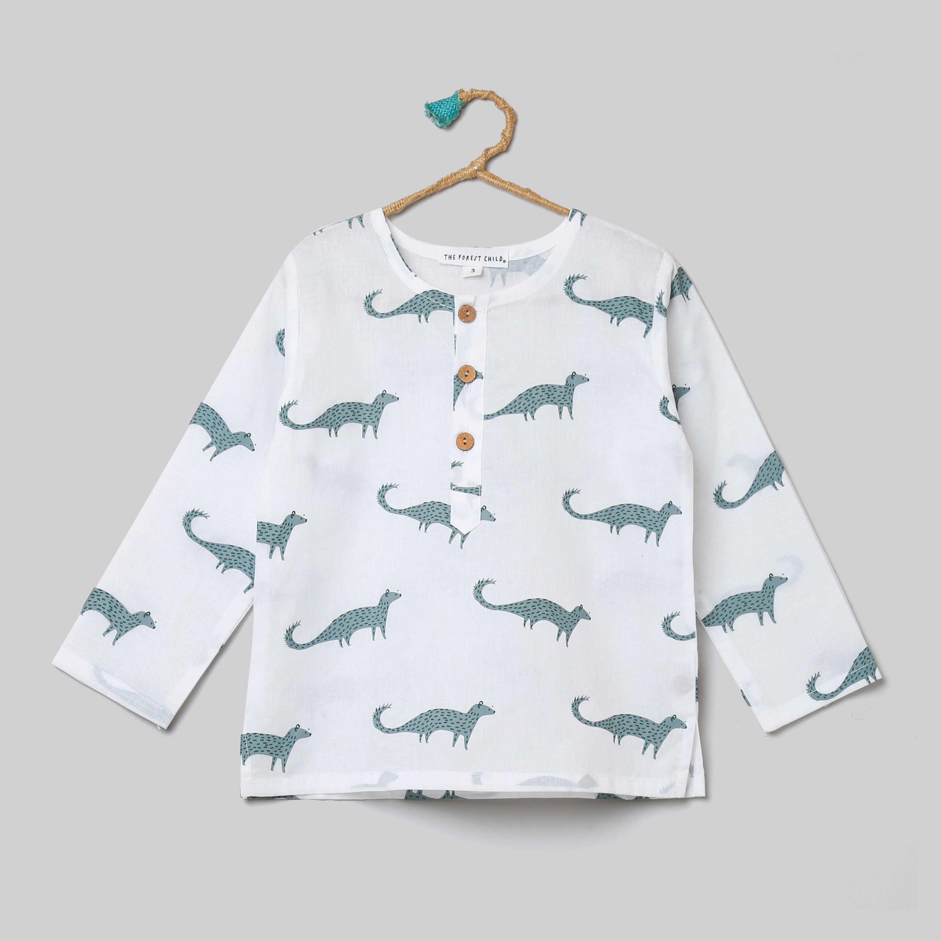 A Band of Mongooses Kurta Pyjama Set - Totdot