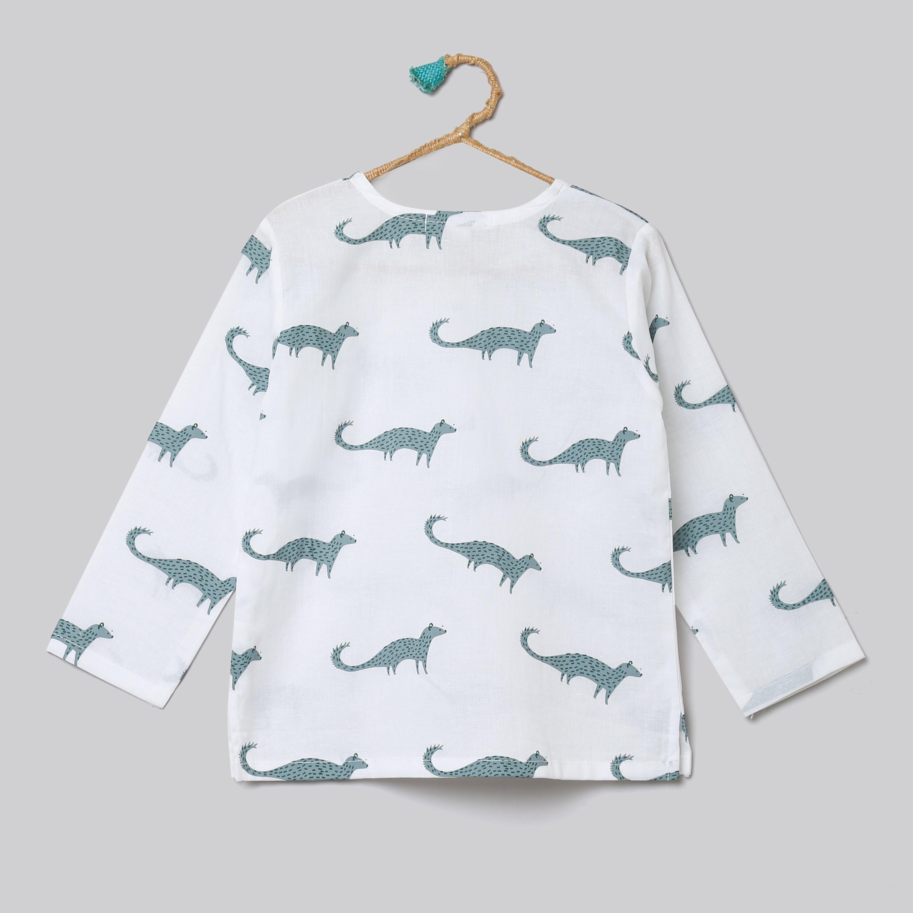 A Band of Mongooses Kurta Pyjama Set - Totdot