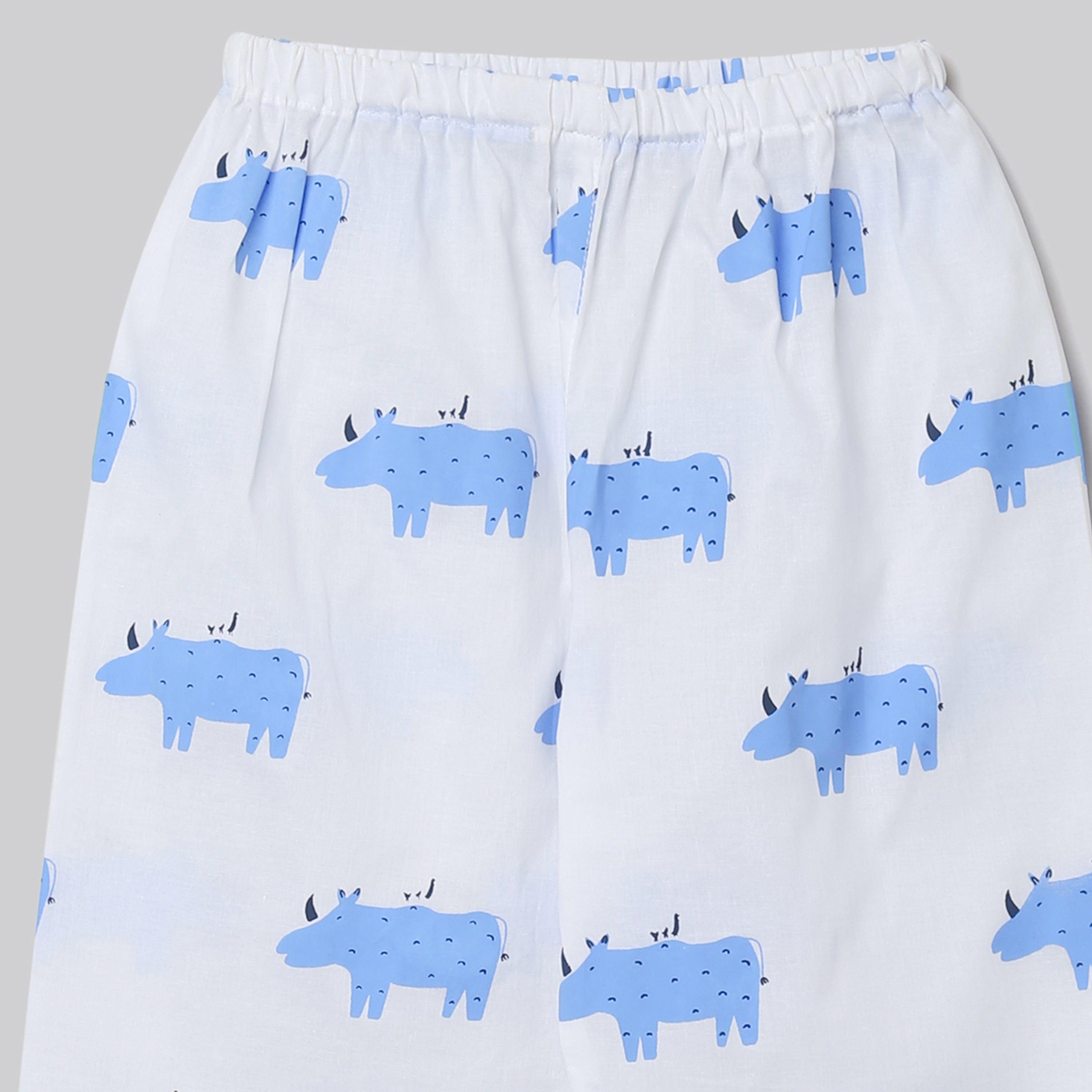 A Crash of Rhinoceros Kurta Pyjama Set - Totdot