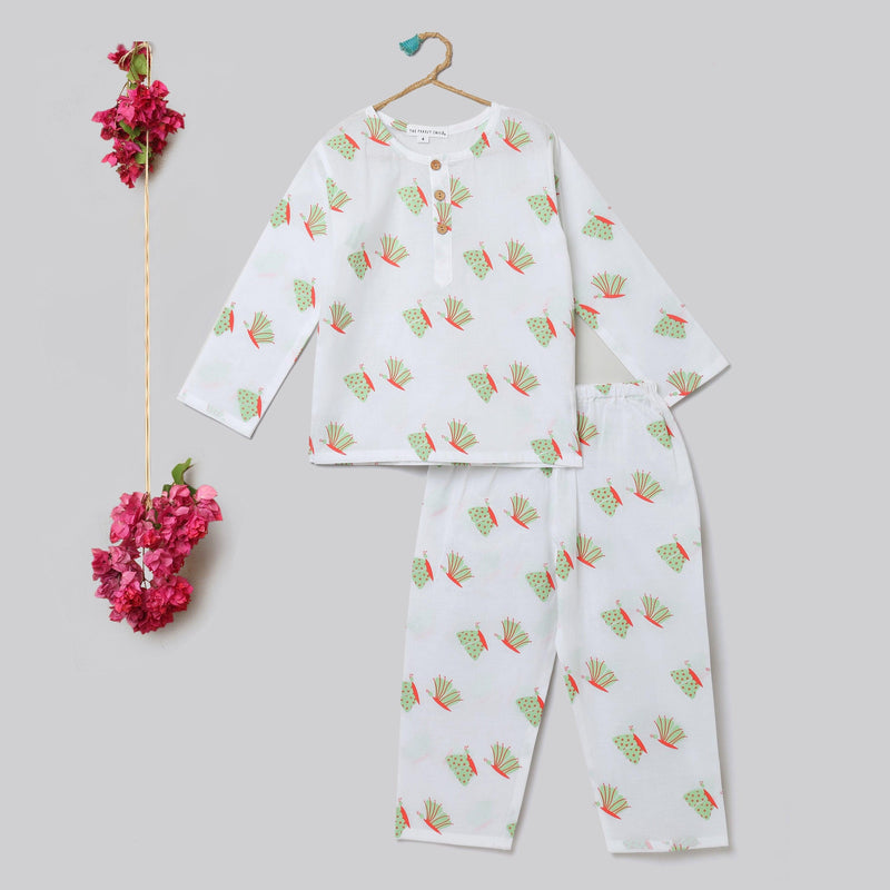 A Flutter of Butterflies Kurta Pyjama Set - Totdot