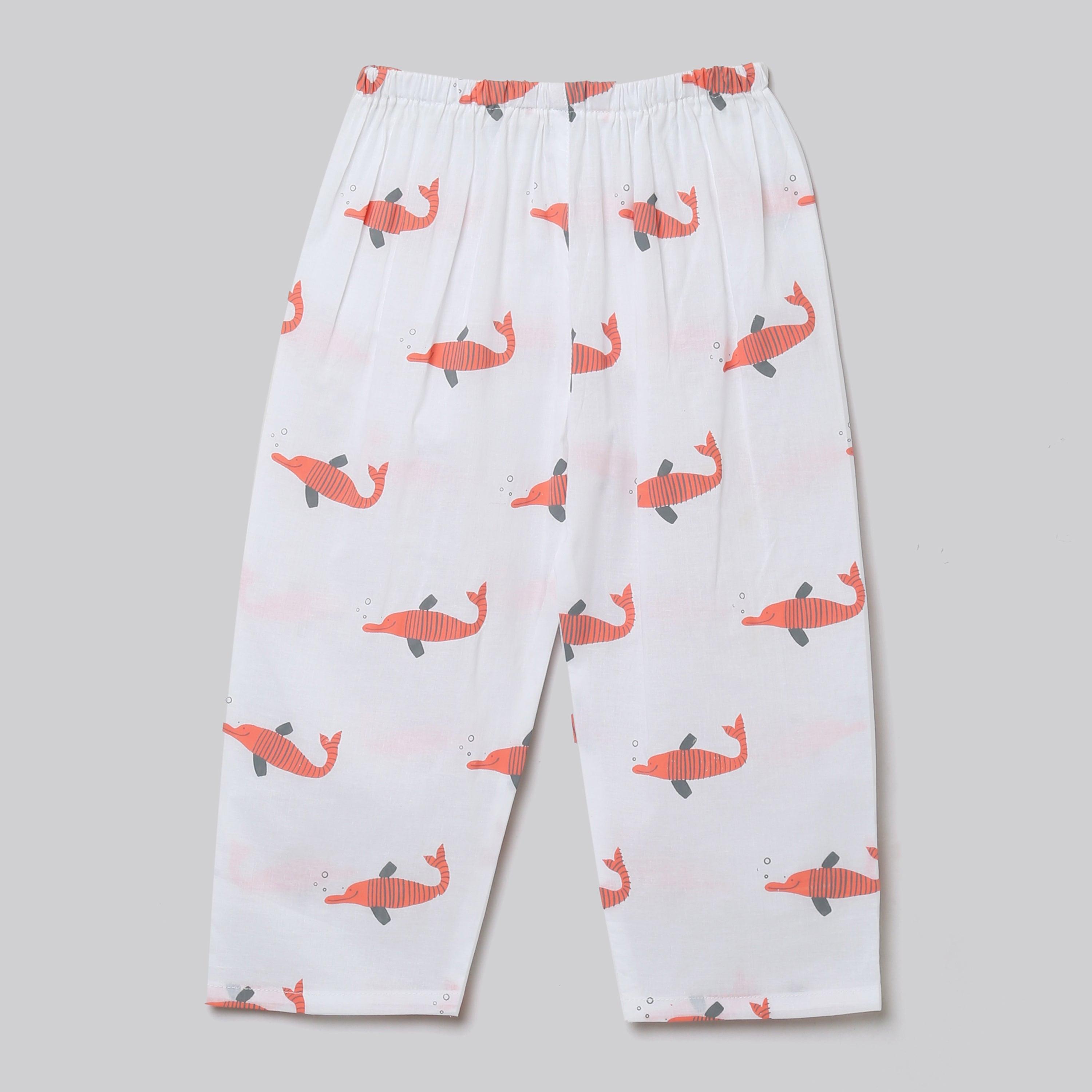 A Pod of Dolphins Kurta Pyjama Set - Totdot