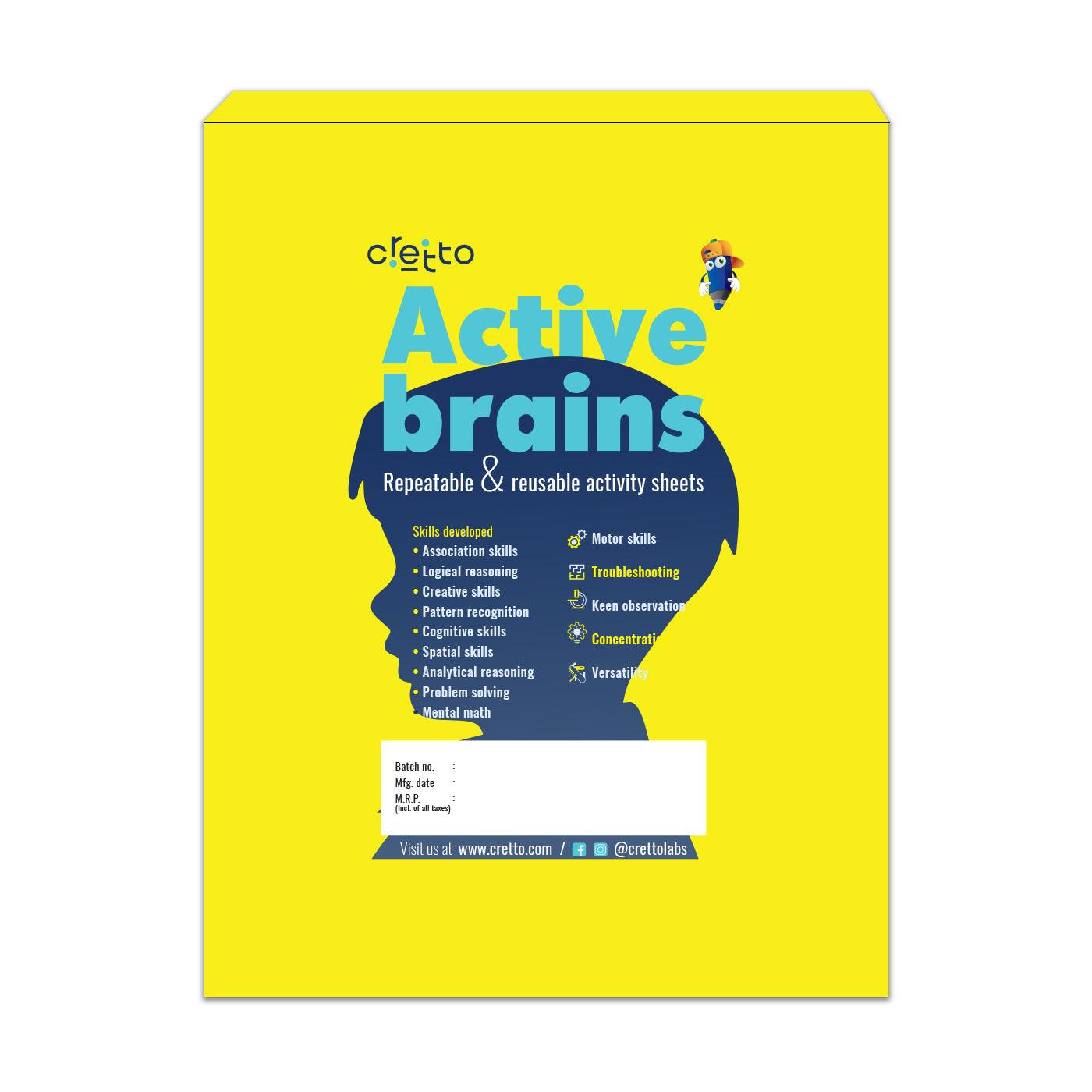 Active Brains(6-99 Years) | Erasable and Reusable Activity Mats - Totdot