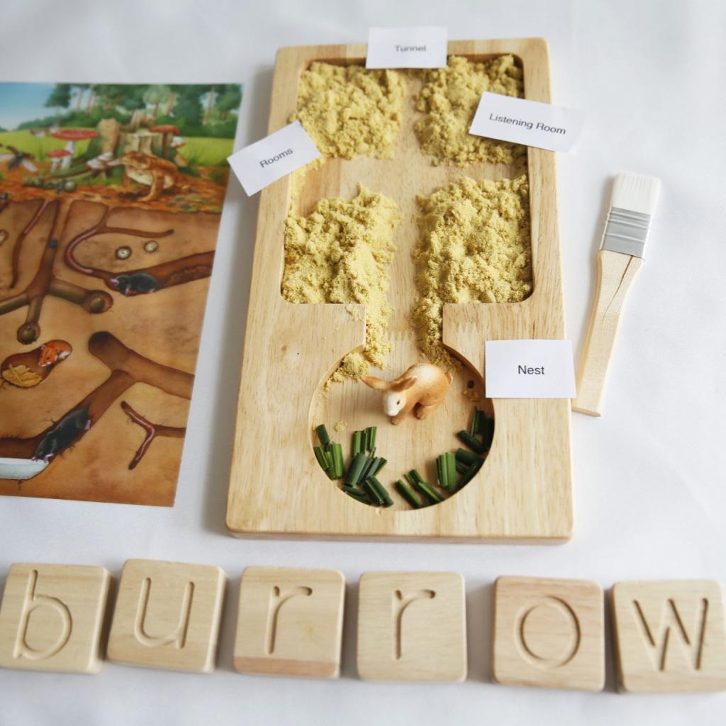 ANATOMY BOARD / MONTESSORI AID SENSORY TRAY - Totdot