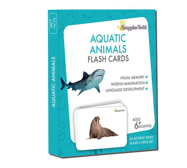 Aquatic Animals Flash Cards - Totdot