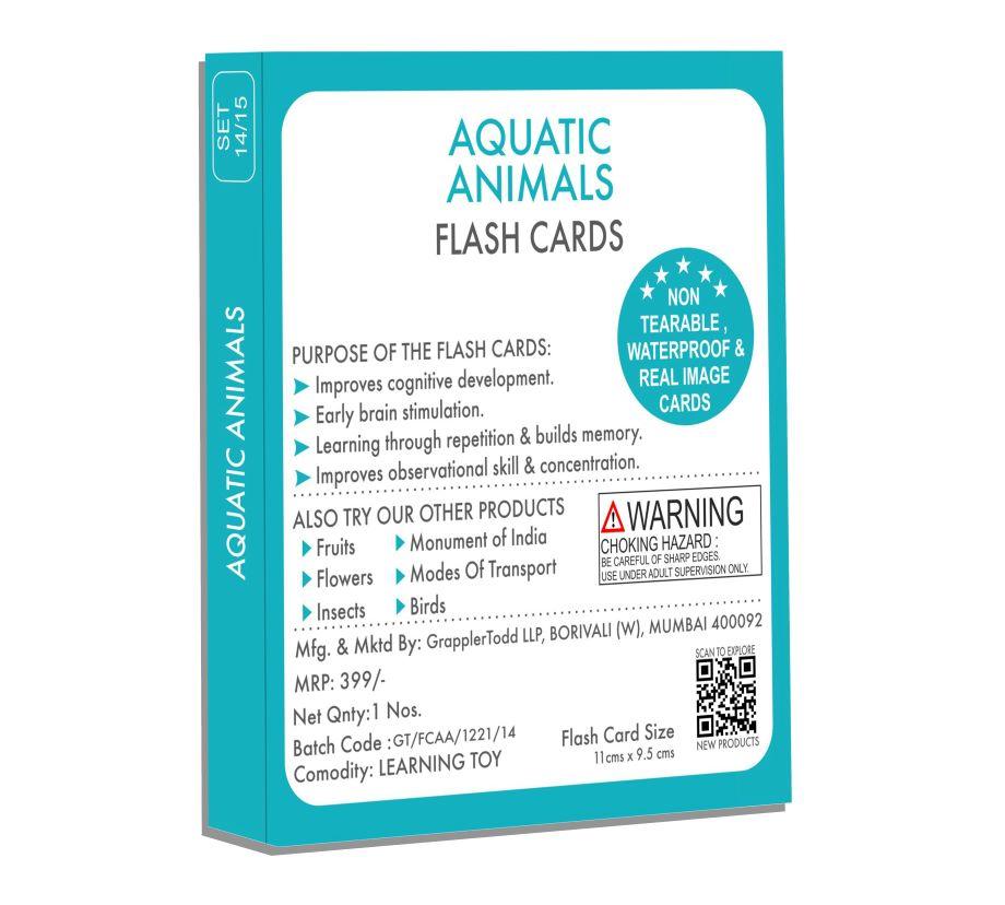 Aquatic Animals Flash Cards - Totdot