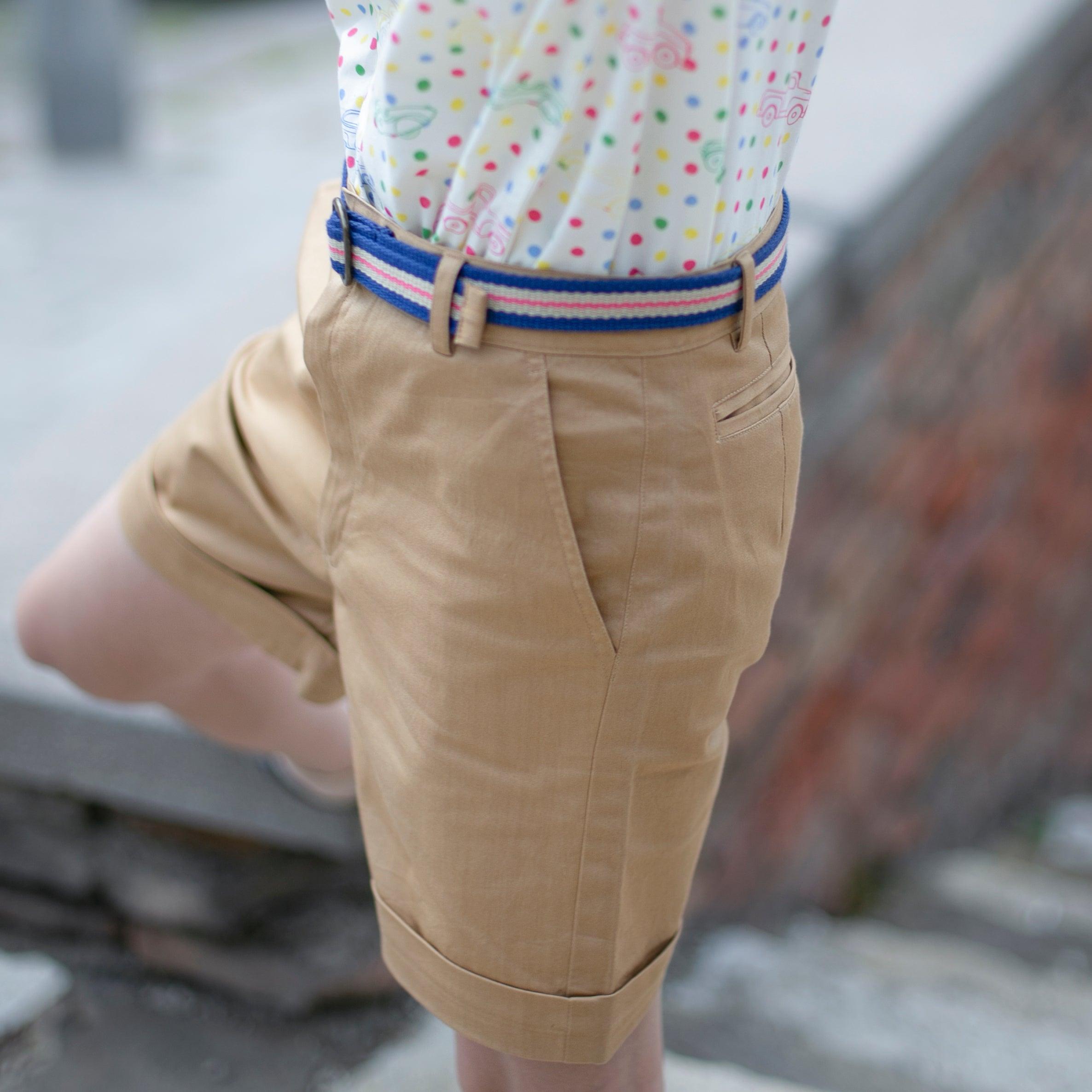 Autumn Breeze- Brown Beige Cotton Shorts for Boys - Totdot