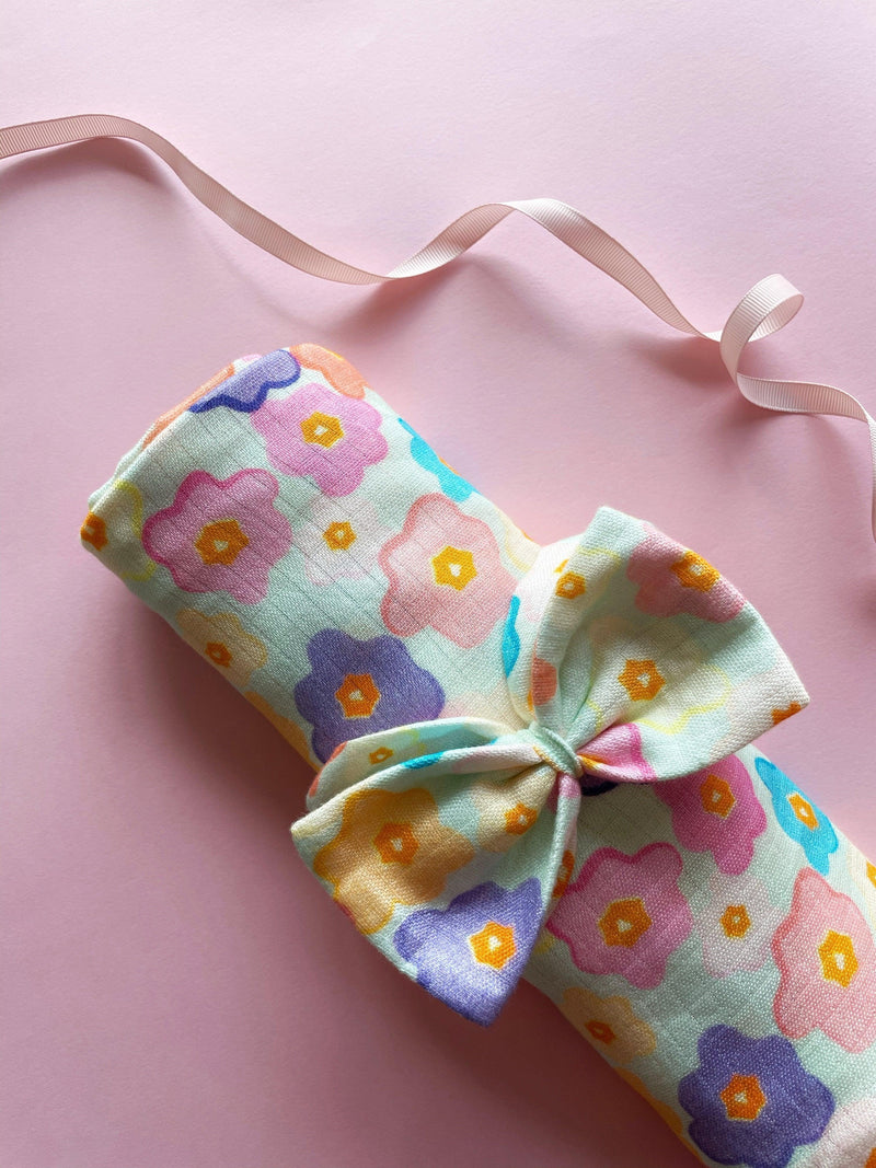 Bamboo Muslin Swaddle for Babies - Floral - Totdot