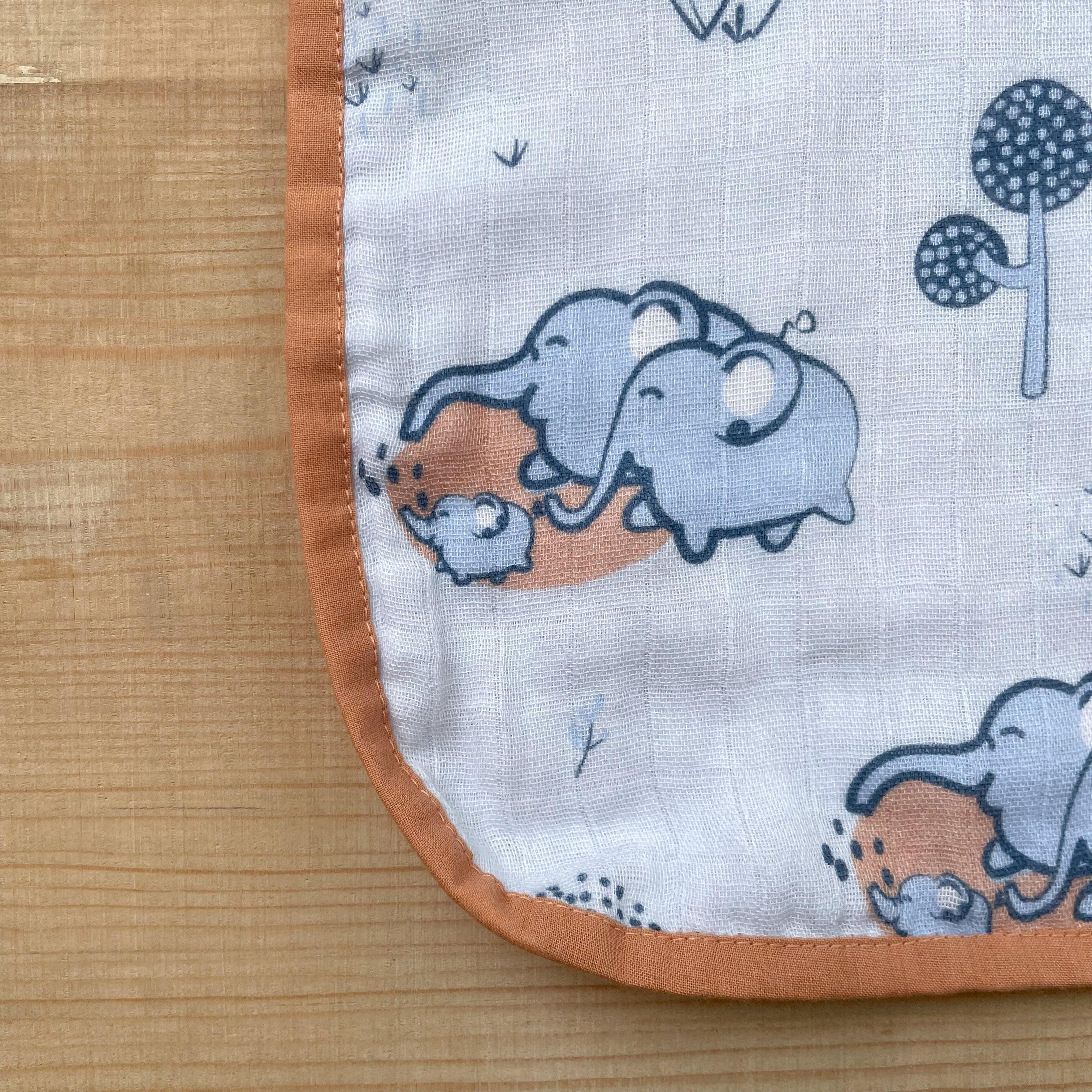 Bib and Blurp Cloth Set( Elephant Print) - Totdot