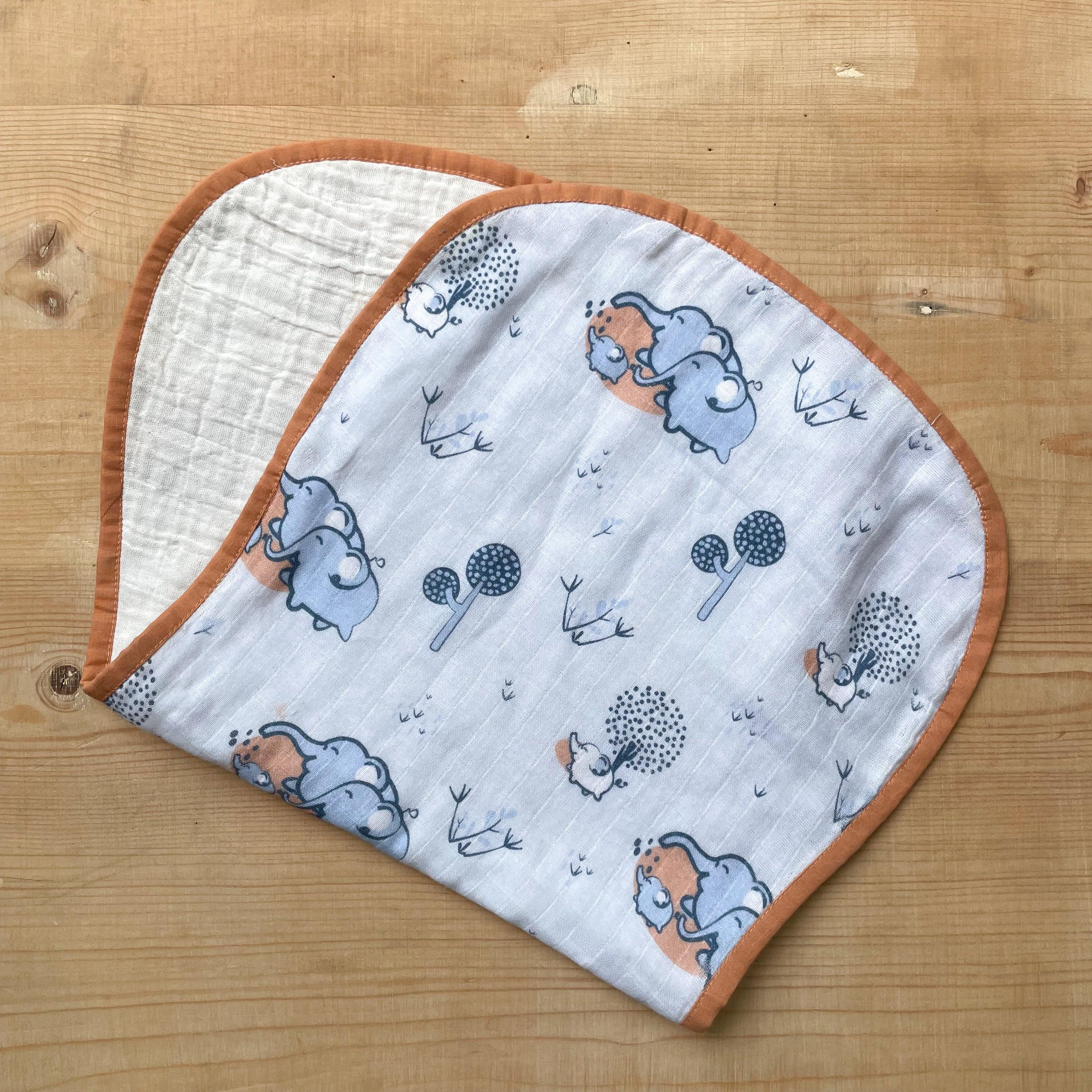 Bib and Blurp Cloth Set( Elephant Print) - Totdot