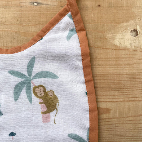 Bib+Burp Cloth Set ( Monkey Print) - Totdot